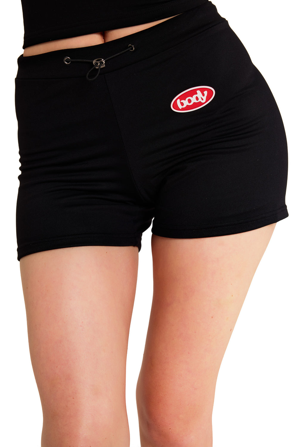 "IT GIRL" TUBE SHORTS (MIDNIGHT BLACK/RED)