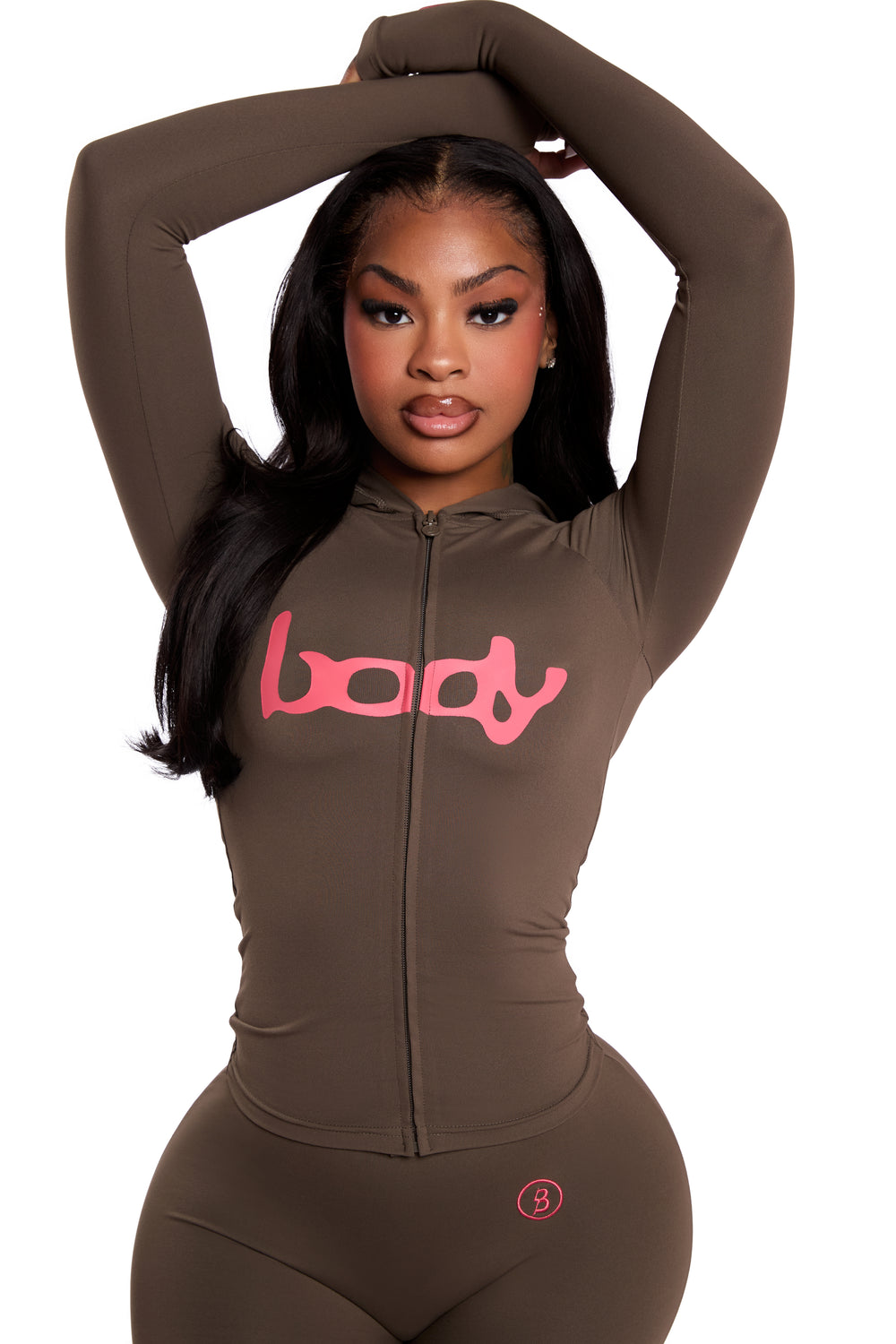 BASICS HOODIE 2.0 (BROWN/DARLING PINK)
