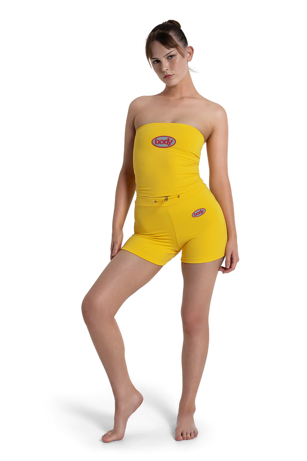"IT GIRL" TUBE SHORTS (YELLOW)