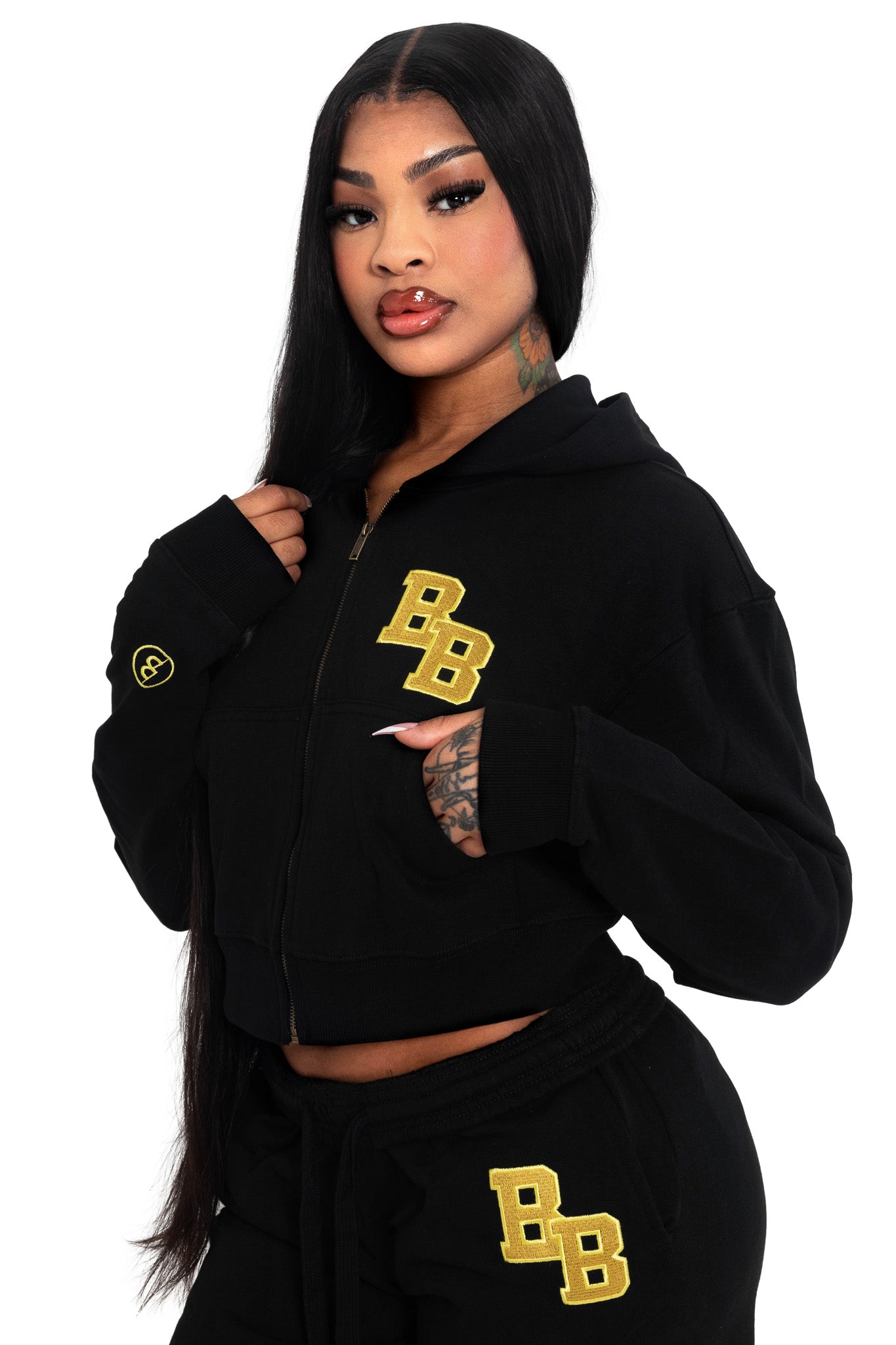 BODY UNIVERSITY HOODIE 2.0 (BLACK/YELLOW)