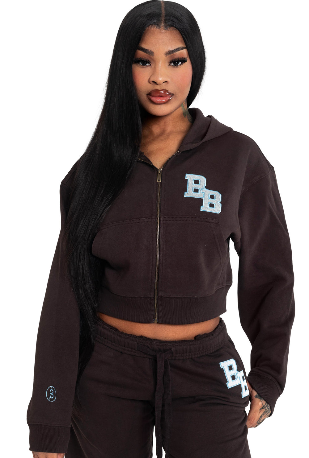 BODY UNIVERSITY HOODIE 2.0 (BROWN/TIFFANY BLUE)