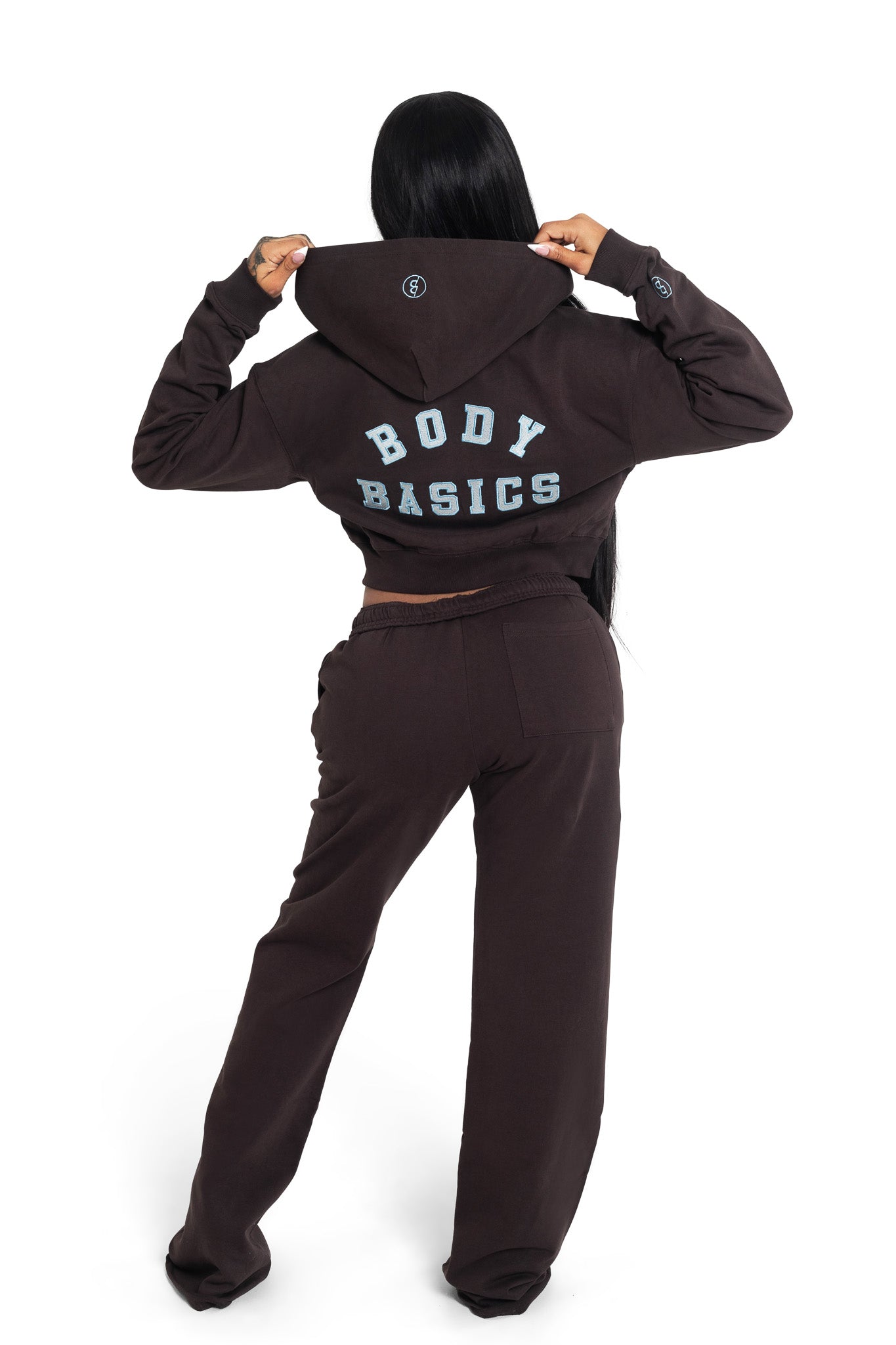 BODY UNIVERSITY HOODIE 2.0 (BROWN/TIFFANY BLUE)