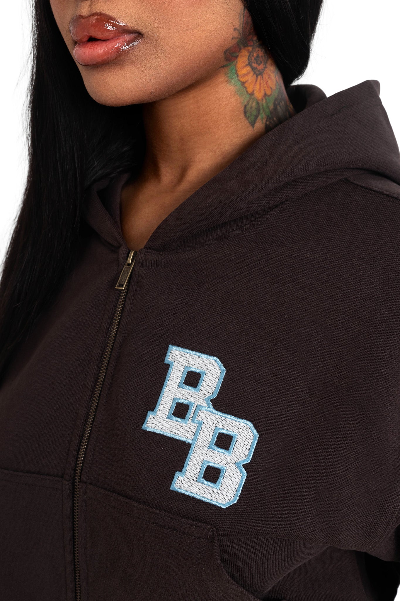 BODY UNIVERSITY HOODIE 2.0 (BROWN/TIFFANY BLUE)