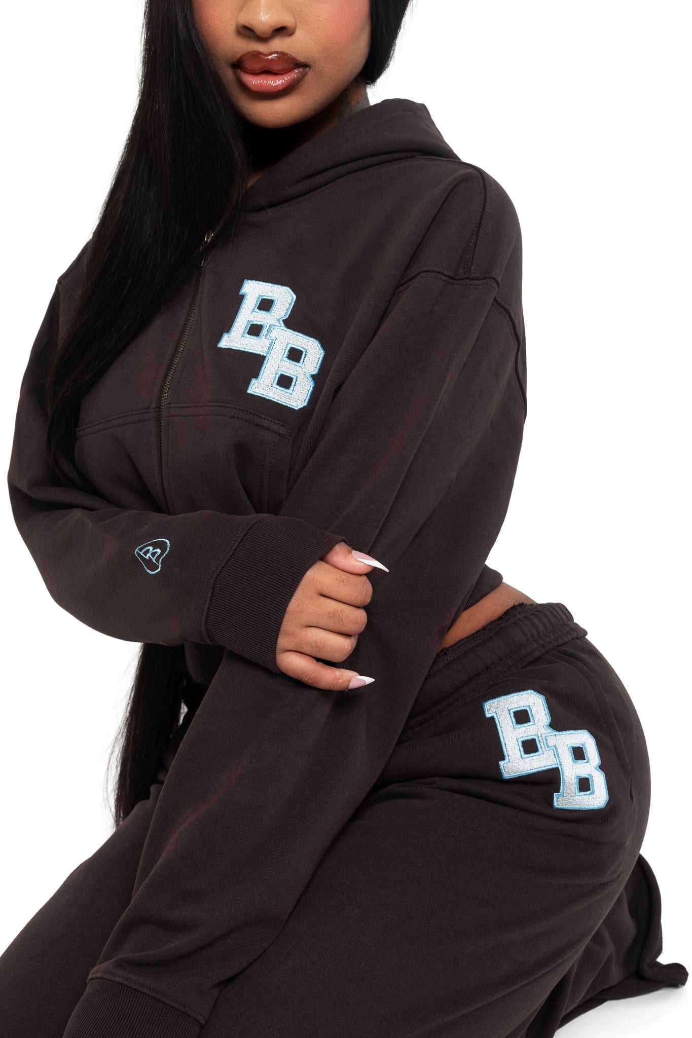 BODY UNIVERSITY SWEATPANTS 2.0 (BROWN/TIFFANY BLUE)