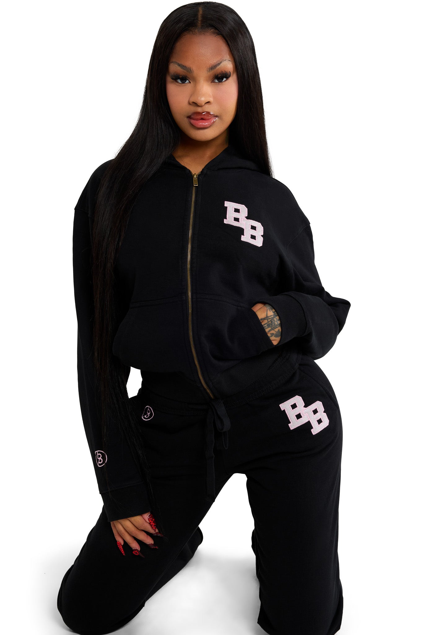 BODY UNIVERSITY HOODIE 2.0 (BLACK/PINK)