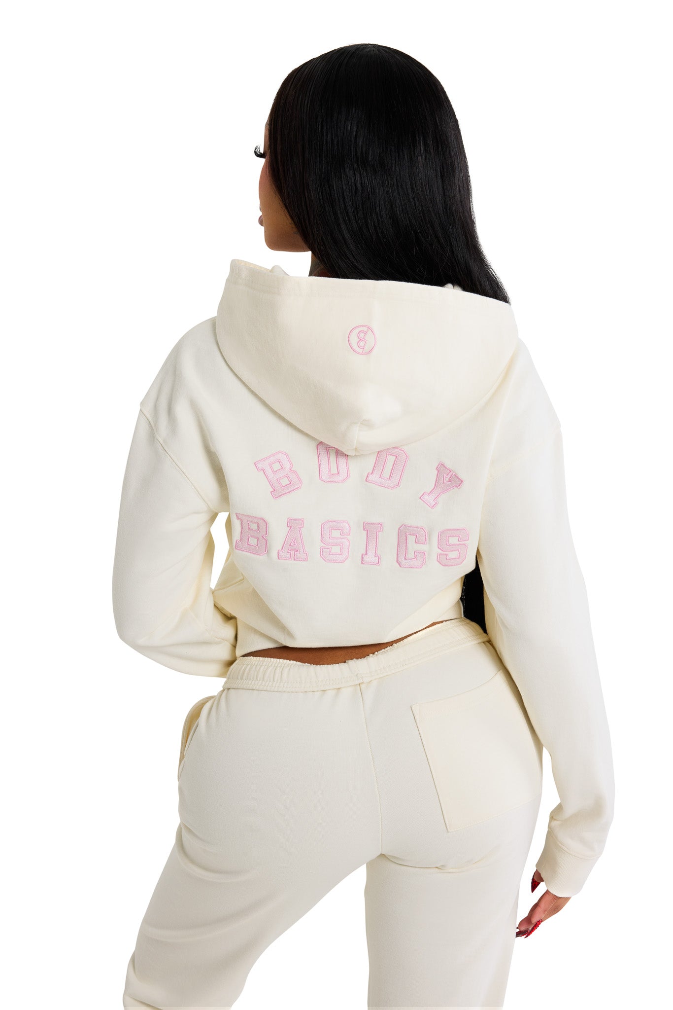 BODY UNIVERSITY HOODIE 2.0 (CREAM/PINK)