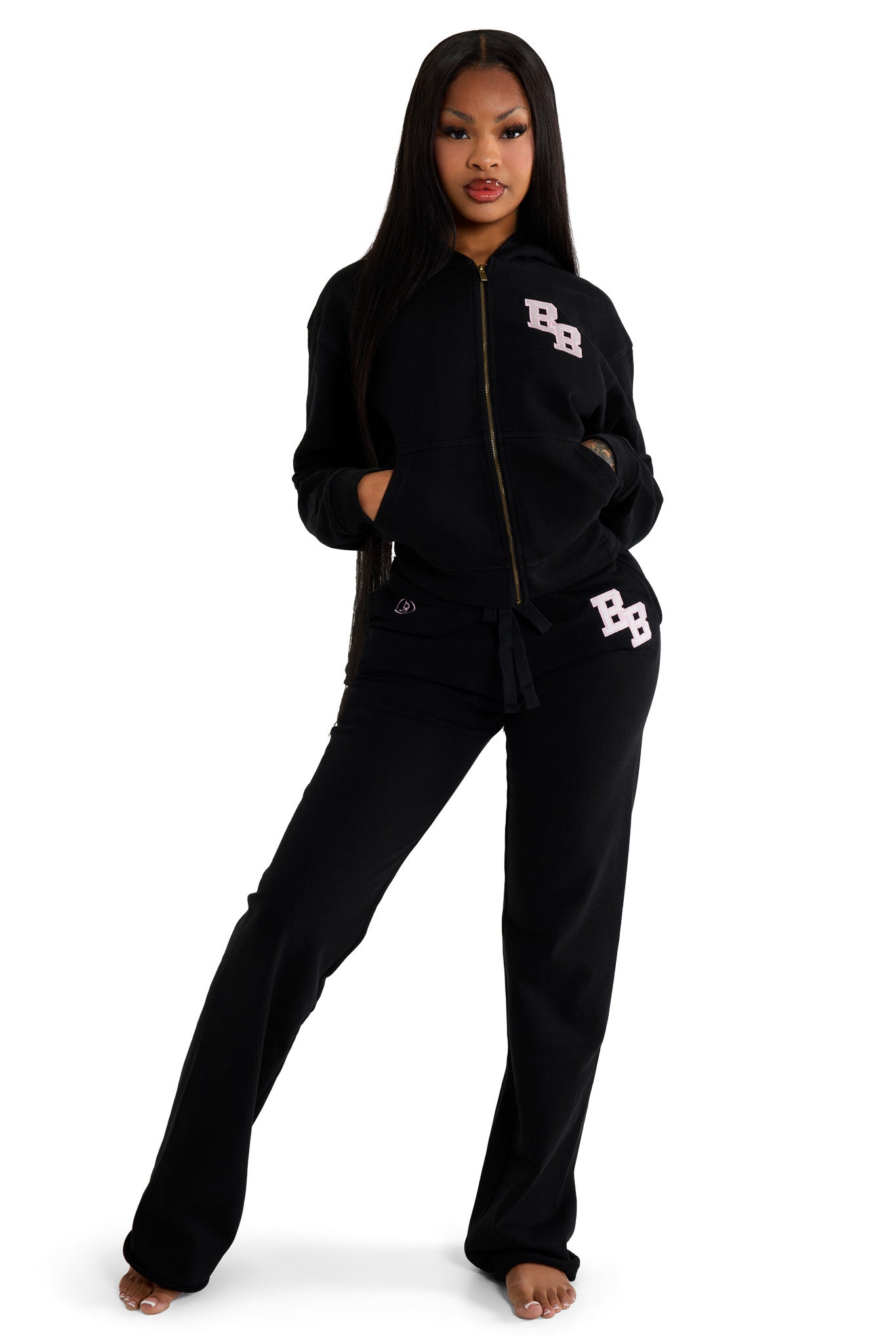 BODY UNIVERSITY HOODIE 2.0 (BLACK/PINK)