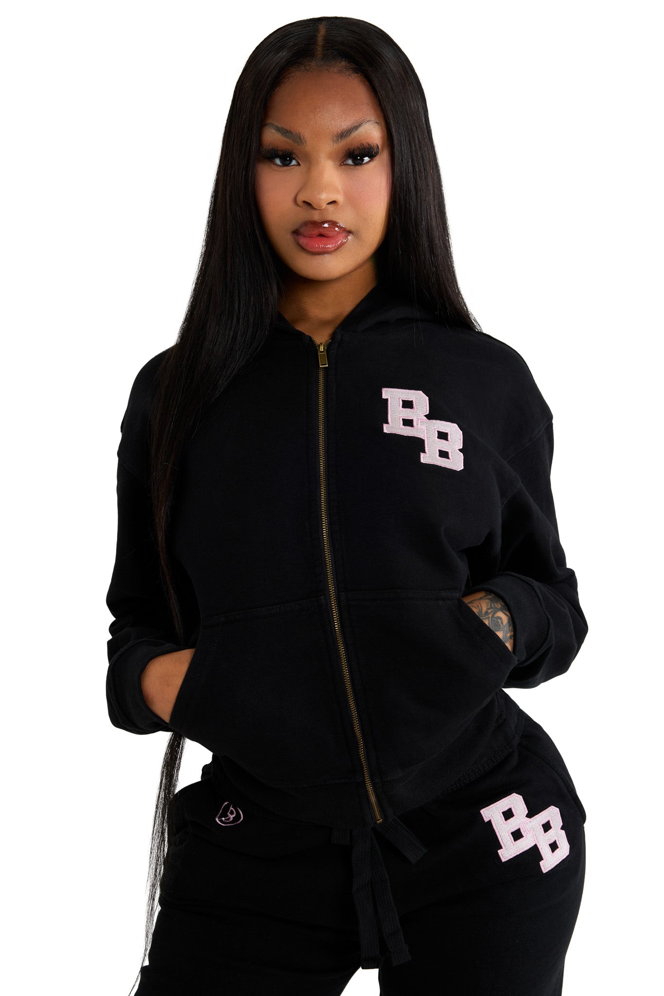 BODY UNIVERSITY HOODIE 2.0 (BLACK/PINK)