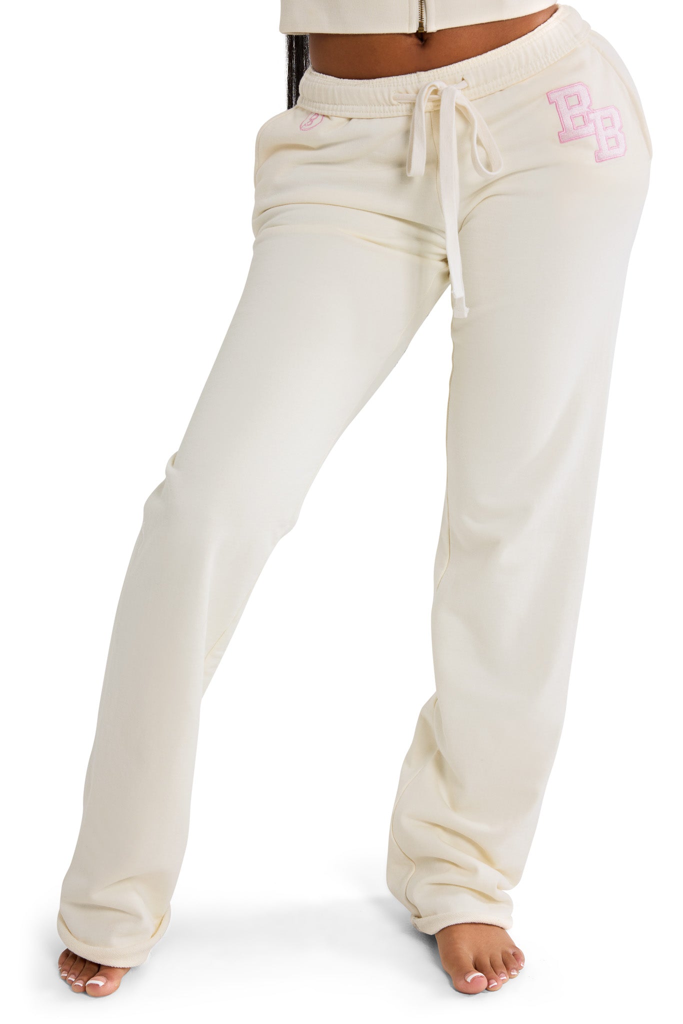 BODY UNIVERSITY SWEATPANTS 2.0 (CREAM/PINK)