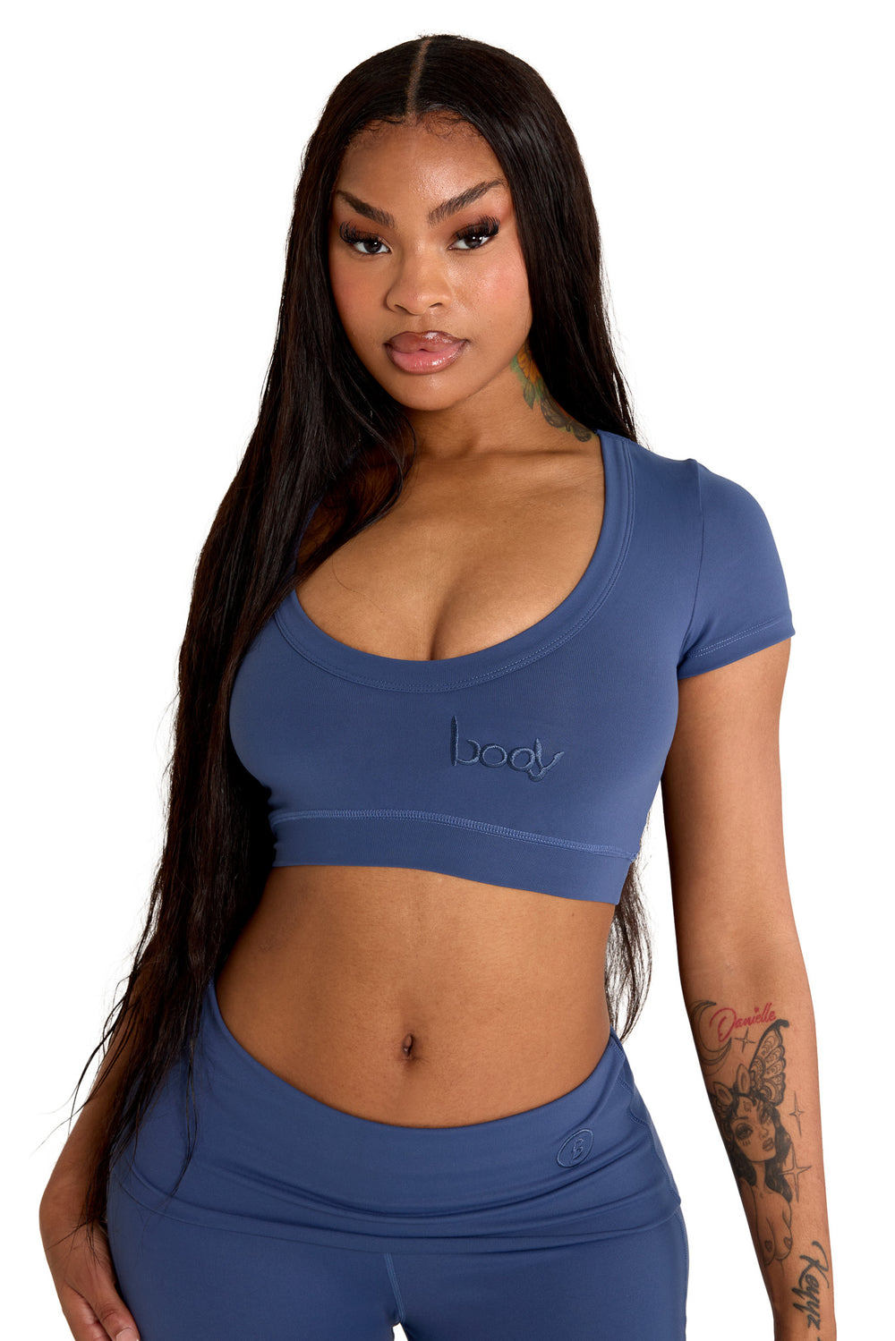 YOGA CROP TOP (VIBRANT NAVY)