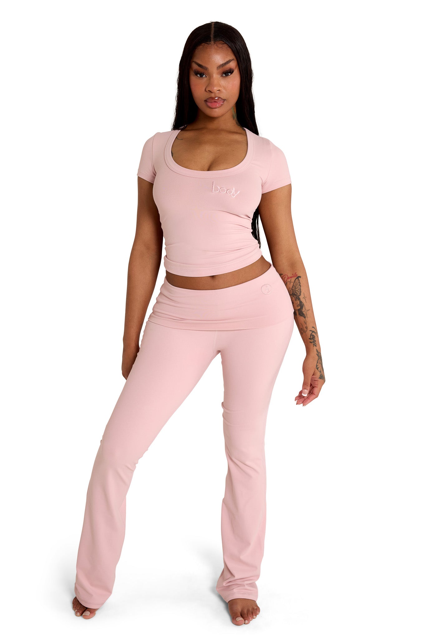 YOGA FULL LENGTH TOP (BLUSH PINK)