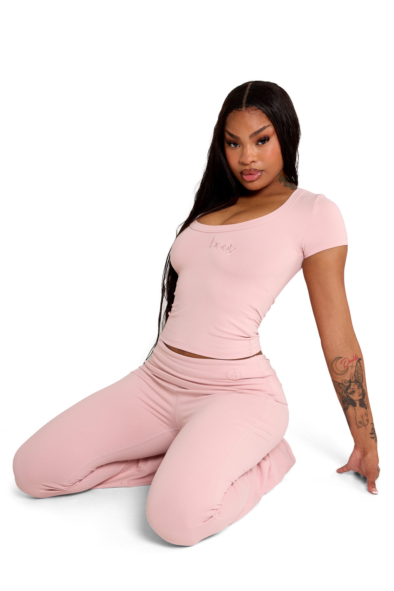 YOGA FULL LENGTH TOP (BLUSH PINK)