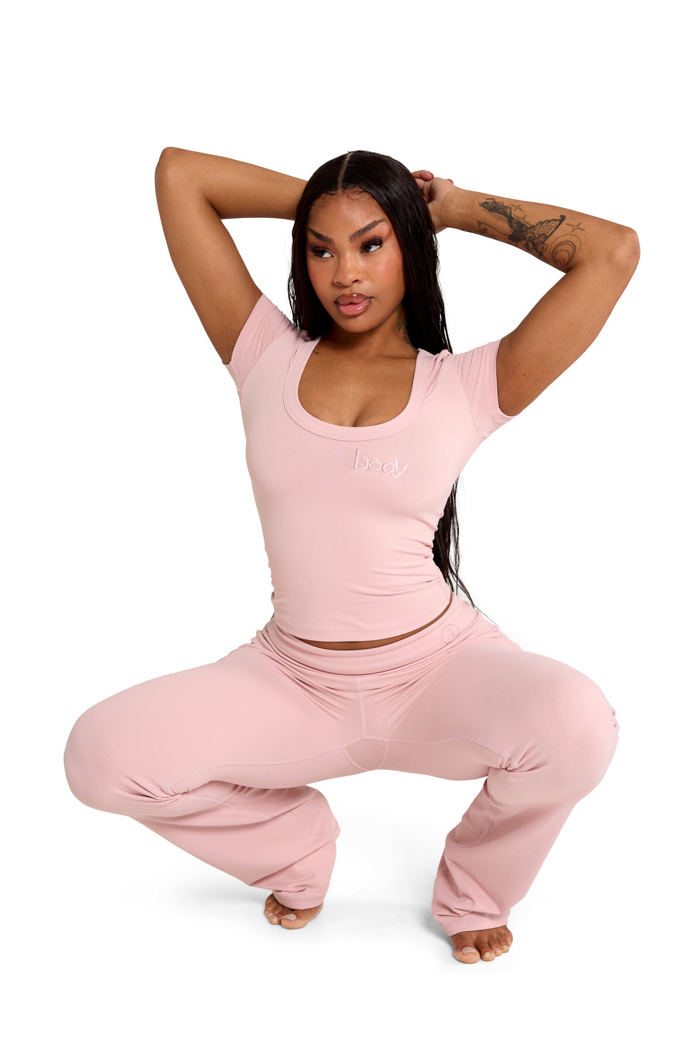 YOGA FULL LENGTH TOP (BLUSH PINK)