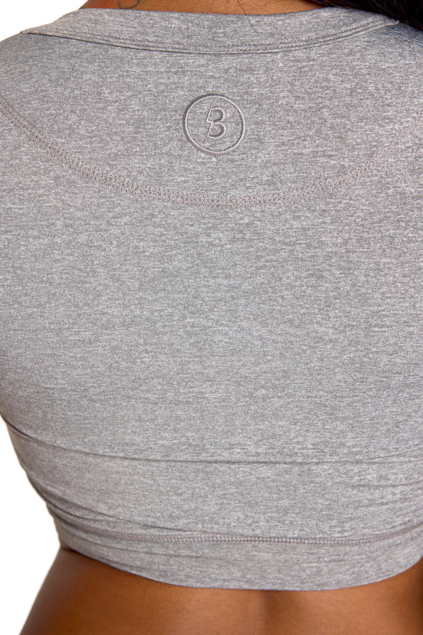 YOGA CROP TOP (HEATHER GREY)