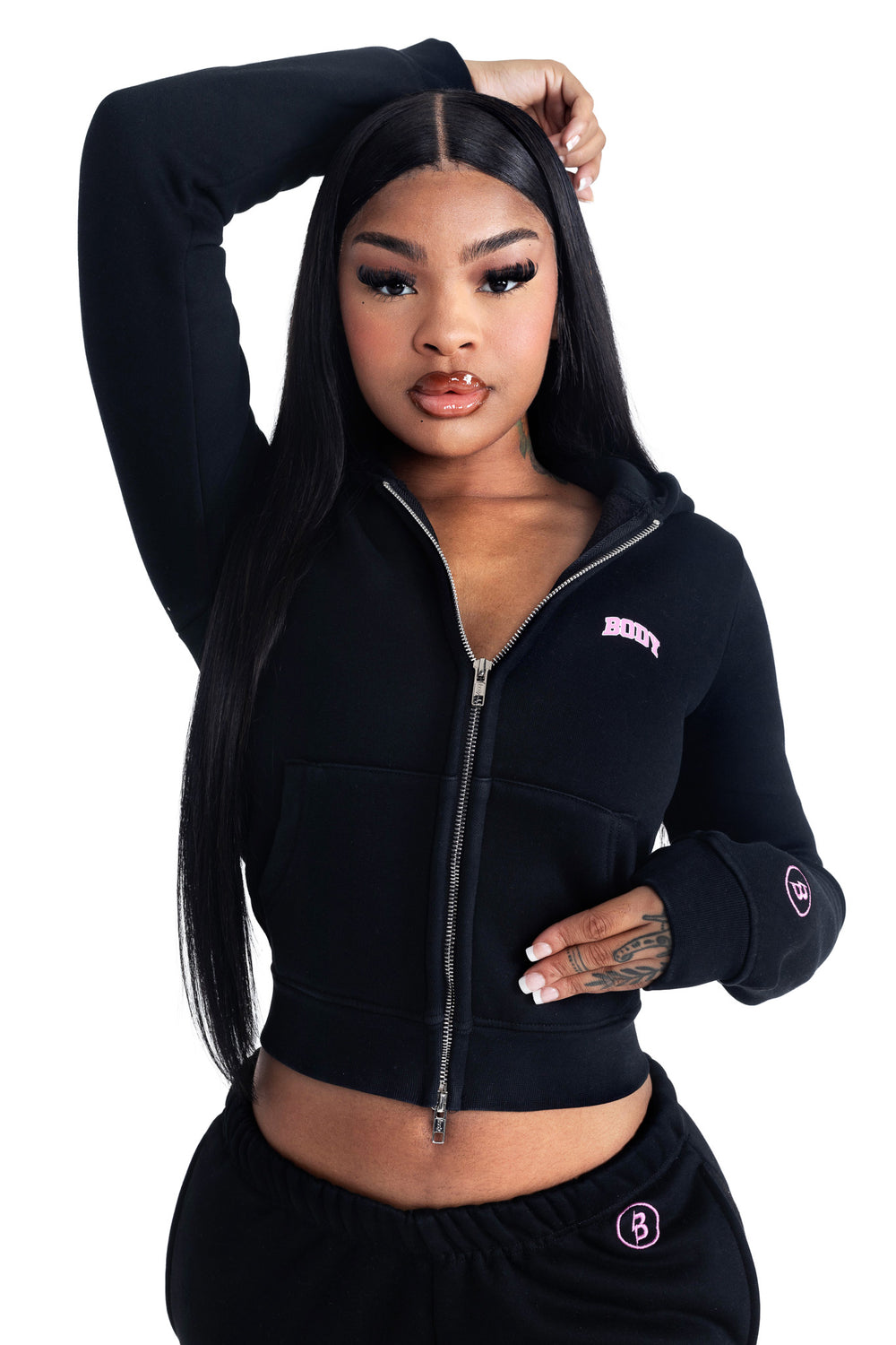 BACKSHOT HOODIE 2.0 (BLACK/PINK)