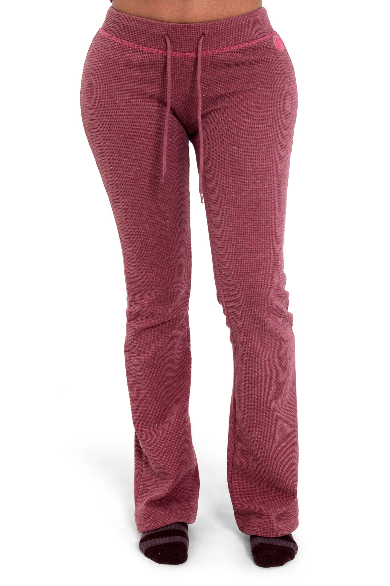 WAFFLE KNIT BOOT CUT PANTS (MAGENTA/PINK)