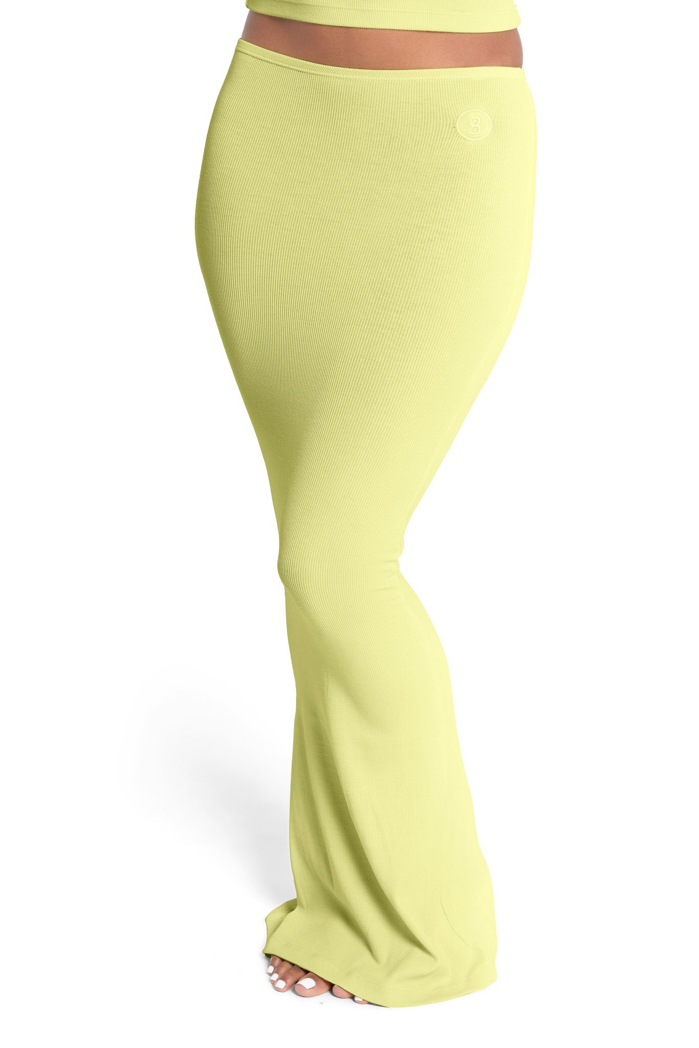 RIBBED MAXI SKIRT ESSENTIAL (BANANA)