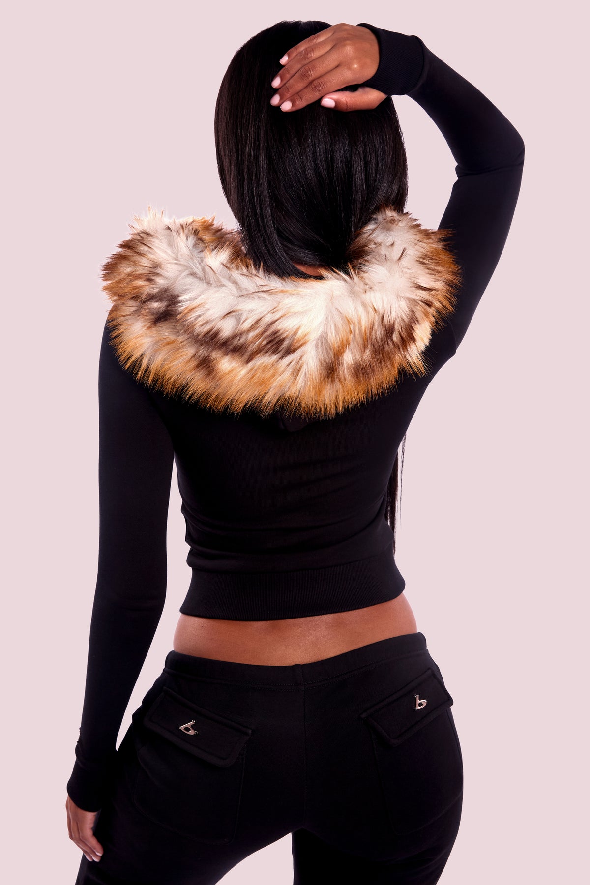 BODY FUR HOODIE (ONYX)