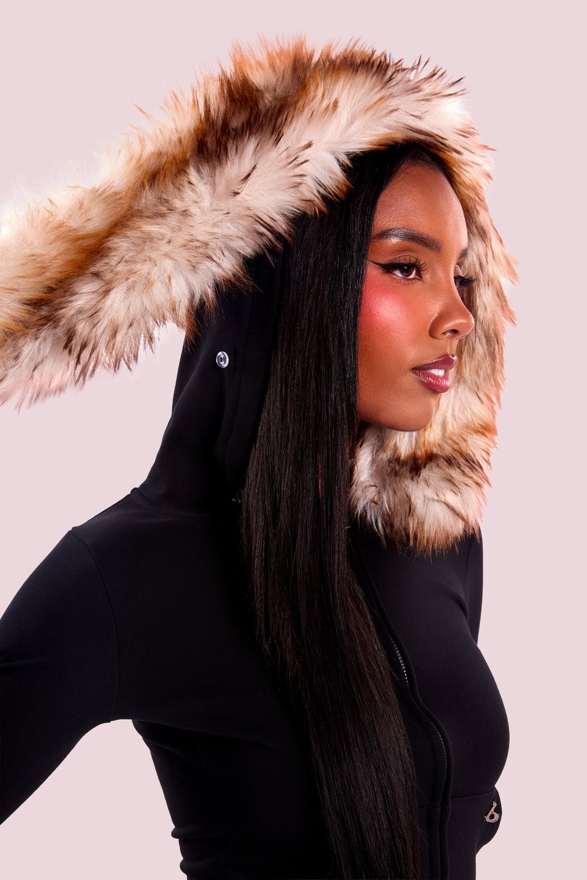 BODY FUR HOODIE (ONYX)
