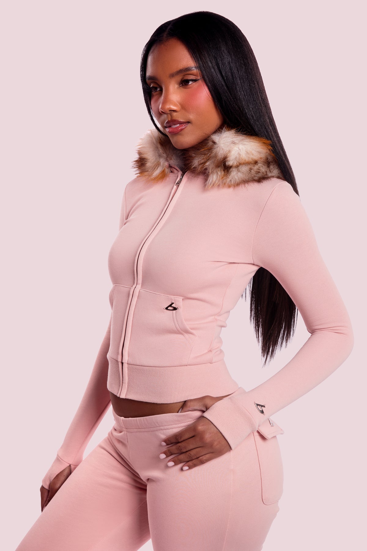 BODY FUR HOODIE (SNUGGLE PINK)