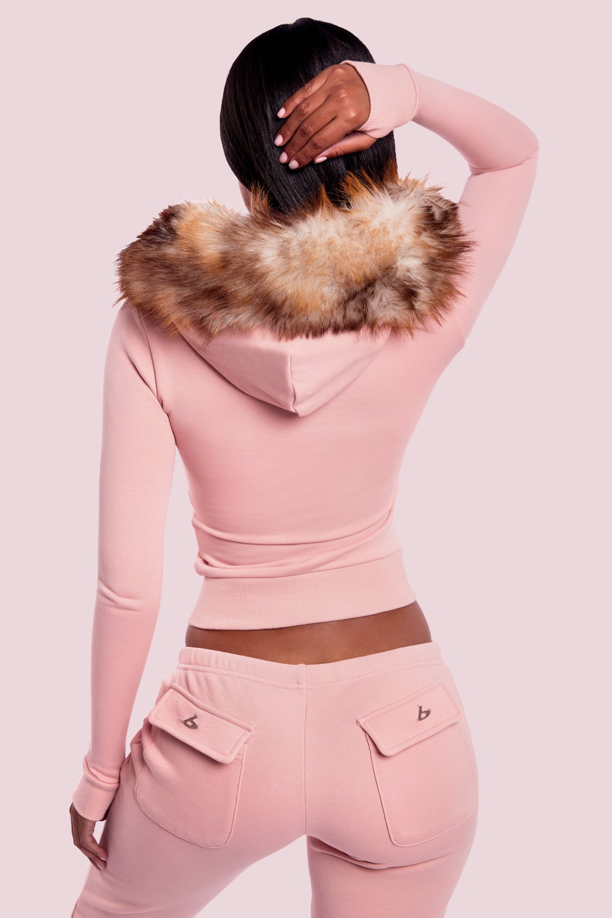 BODY FUR HOODIE (SNUGGLE PINK)