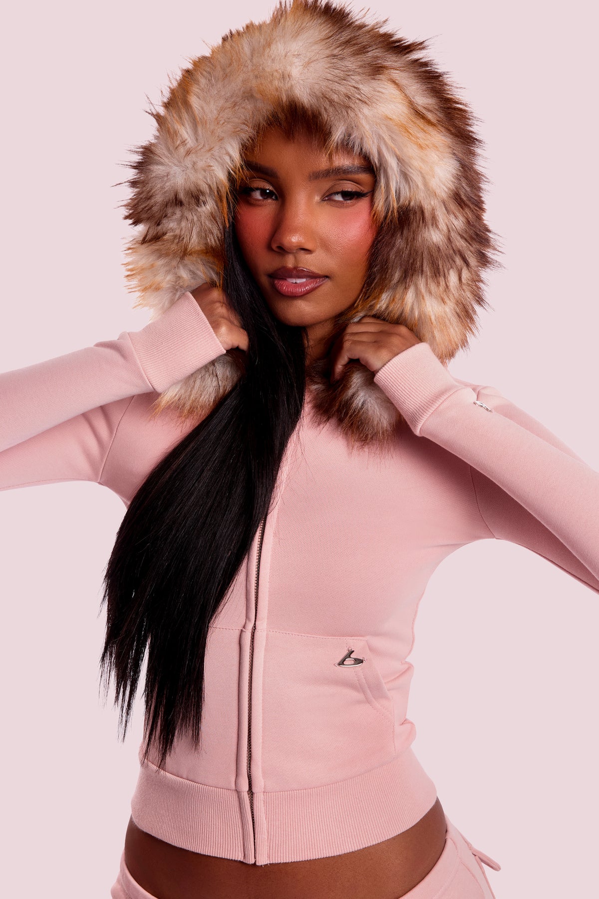 BODY FUR HOODIE (SNUGGLE PINK)