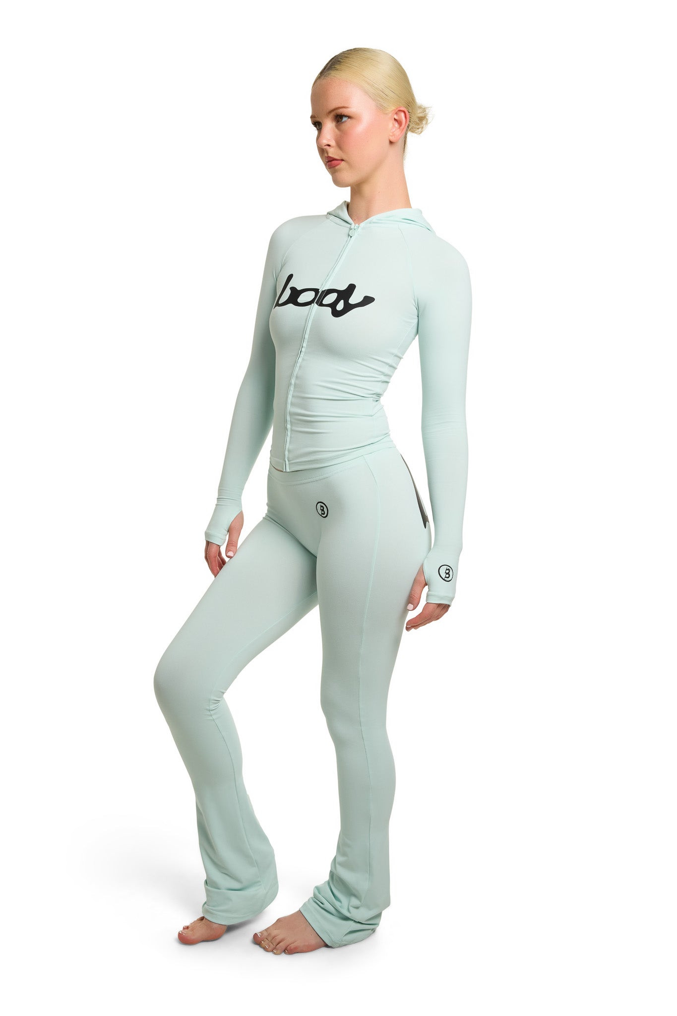 PRE-ORDER - BASICS ULTRA LOW-RISE LEGGINGS 2.0 (SKY BLUE/BLACK)