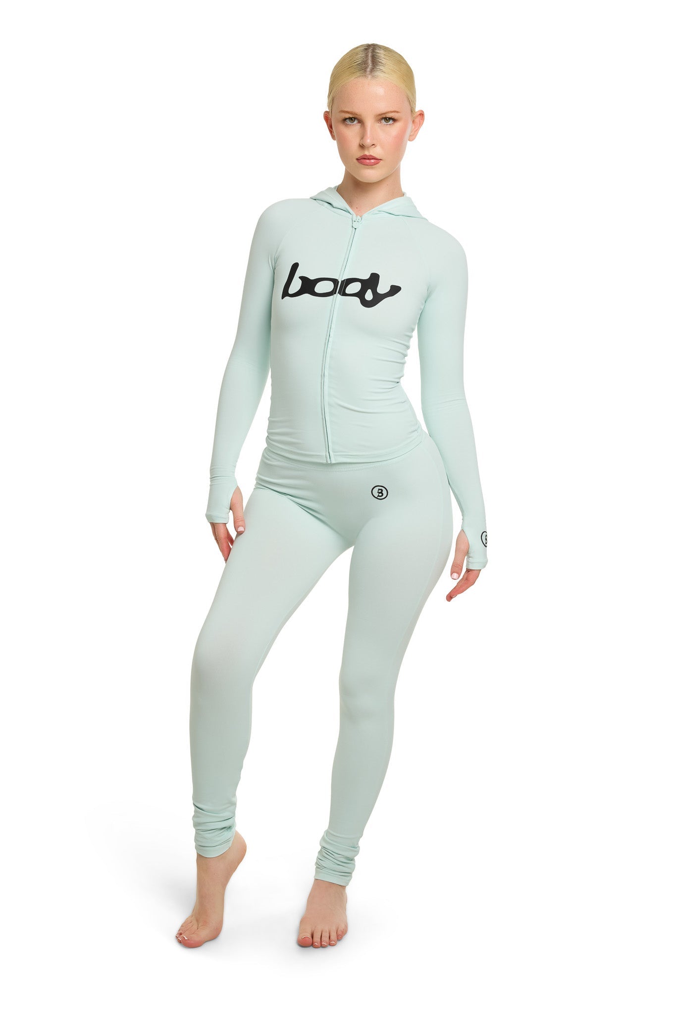 PRE-ORDER - BASICS ULTRA LOW-RISE LEGGINGS 2.0 (SKY BLUE/BLACK)