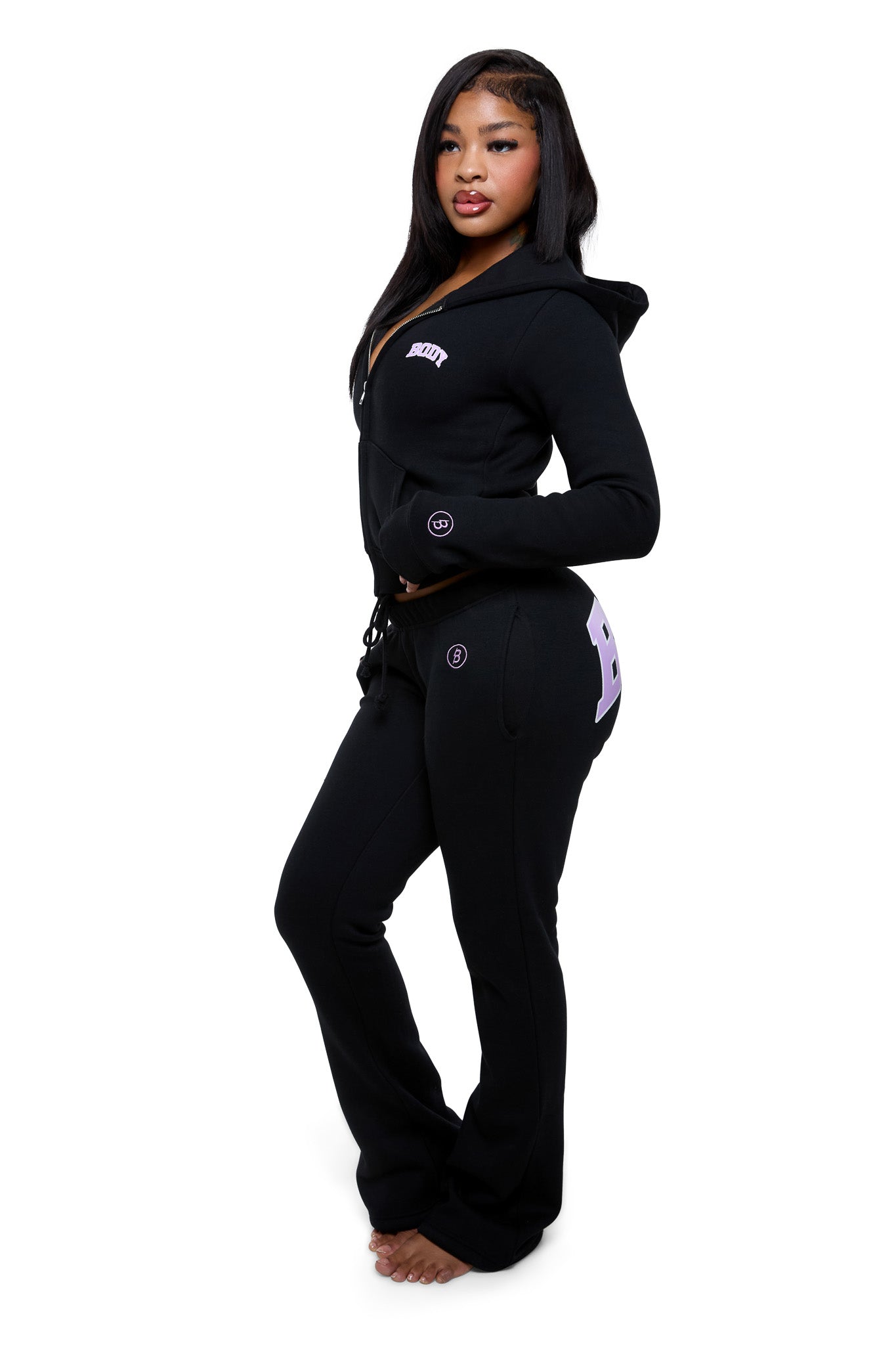 BACKSHOT SWEATPANTS 2.0 (BLACK/PURPLE)