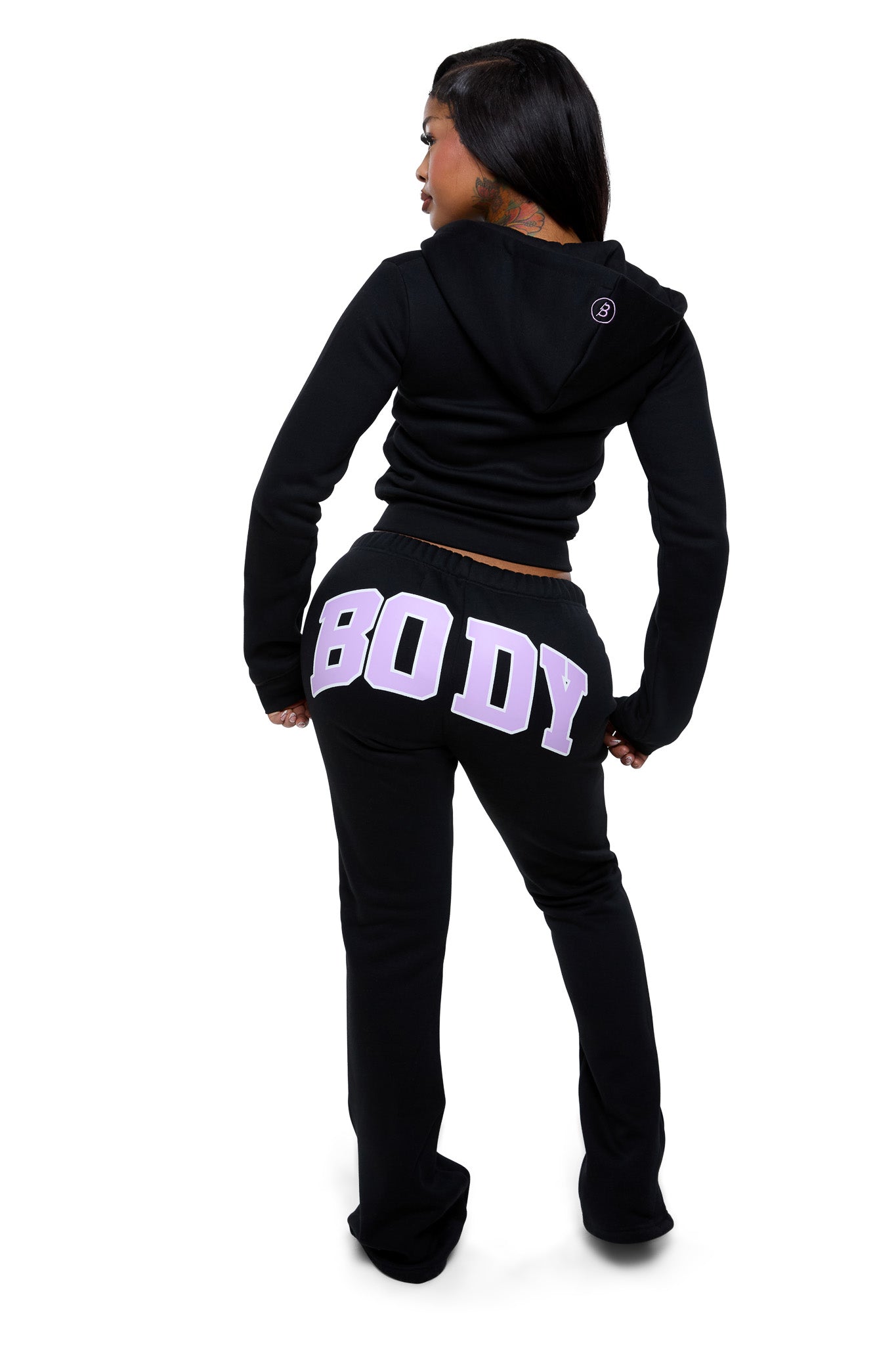 BACKSHOT HOODIE 2.0 (BLACK/PURPLE)