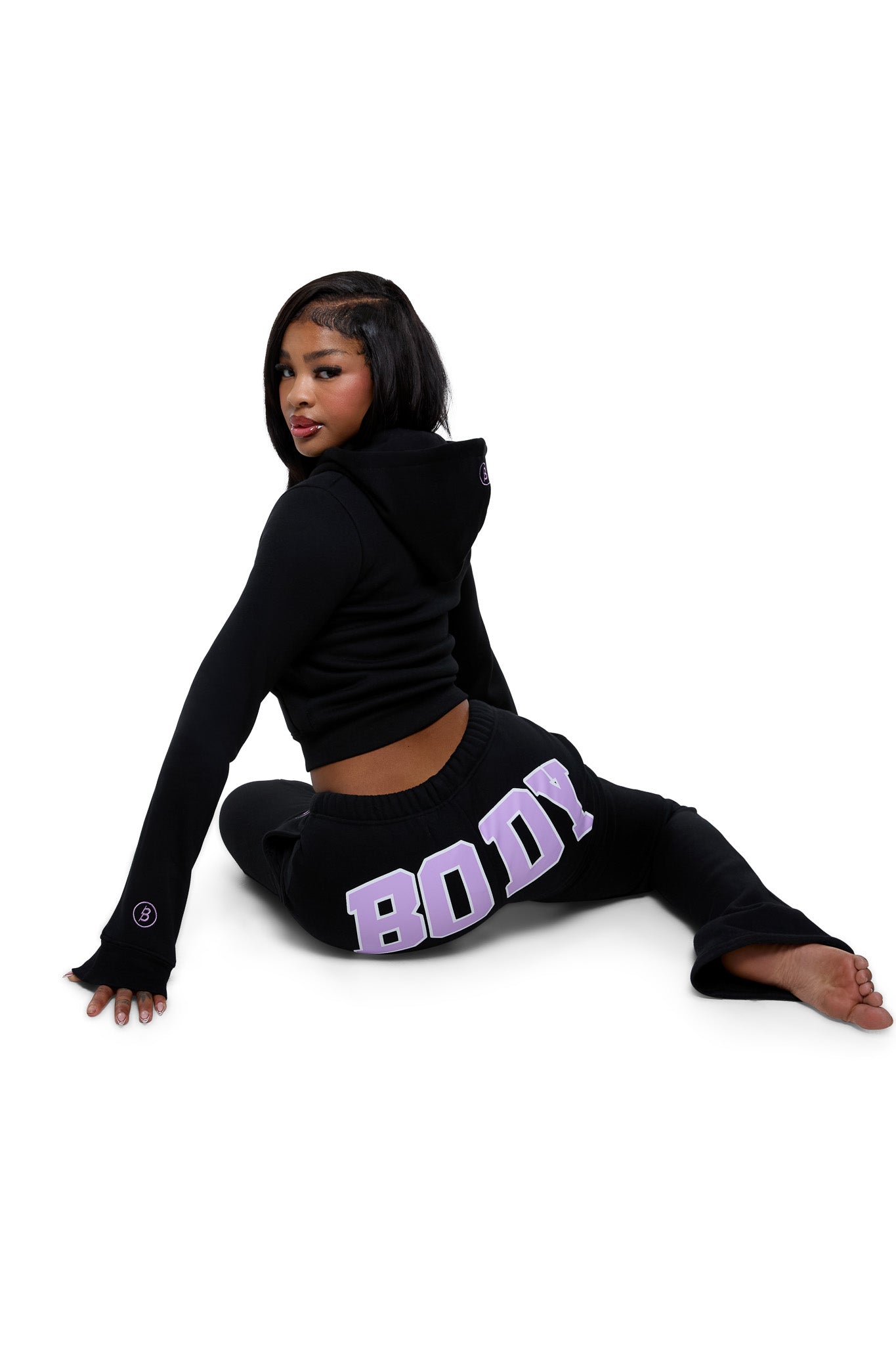 BACKSHOT SWEATPANTS 2.0 (BLACK/PURPLE)