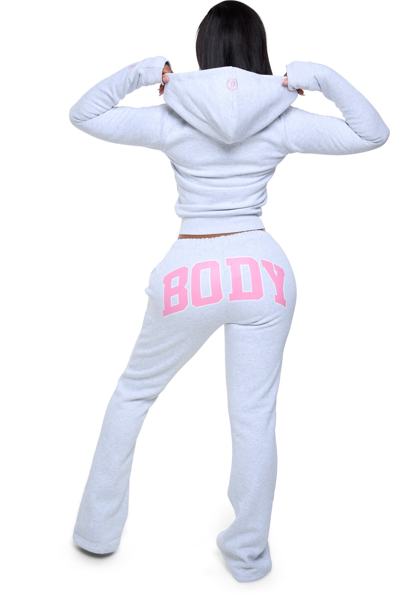 BACKSHOT HOODIE 2.0 (HEATHER GREY/PINK)