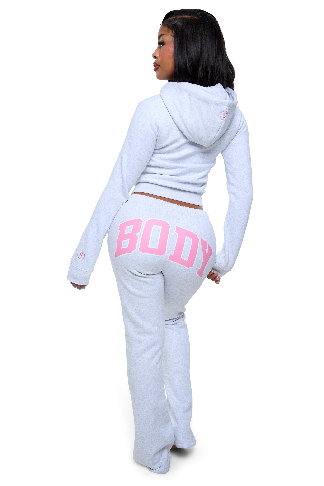 BACKSHOT HOODIE 2.0 (HEATHER GREY/PINK)