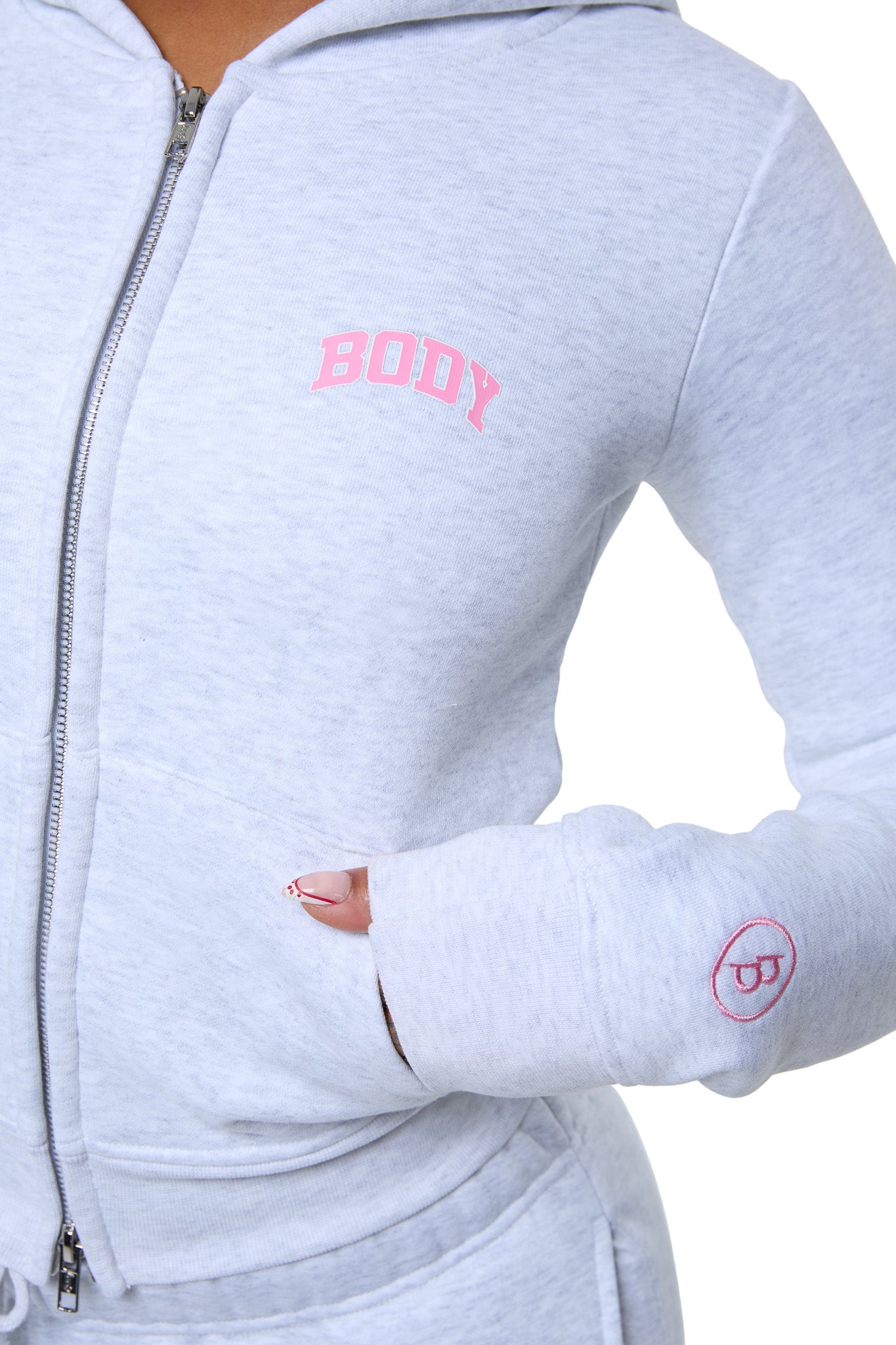 BACKSHOT HOODIE 2.0 (HEATHER GREY/PINK)