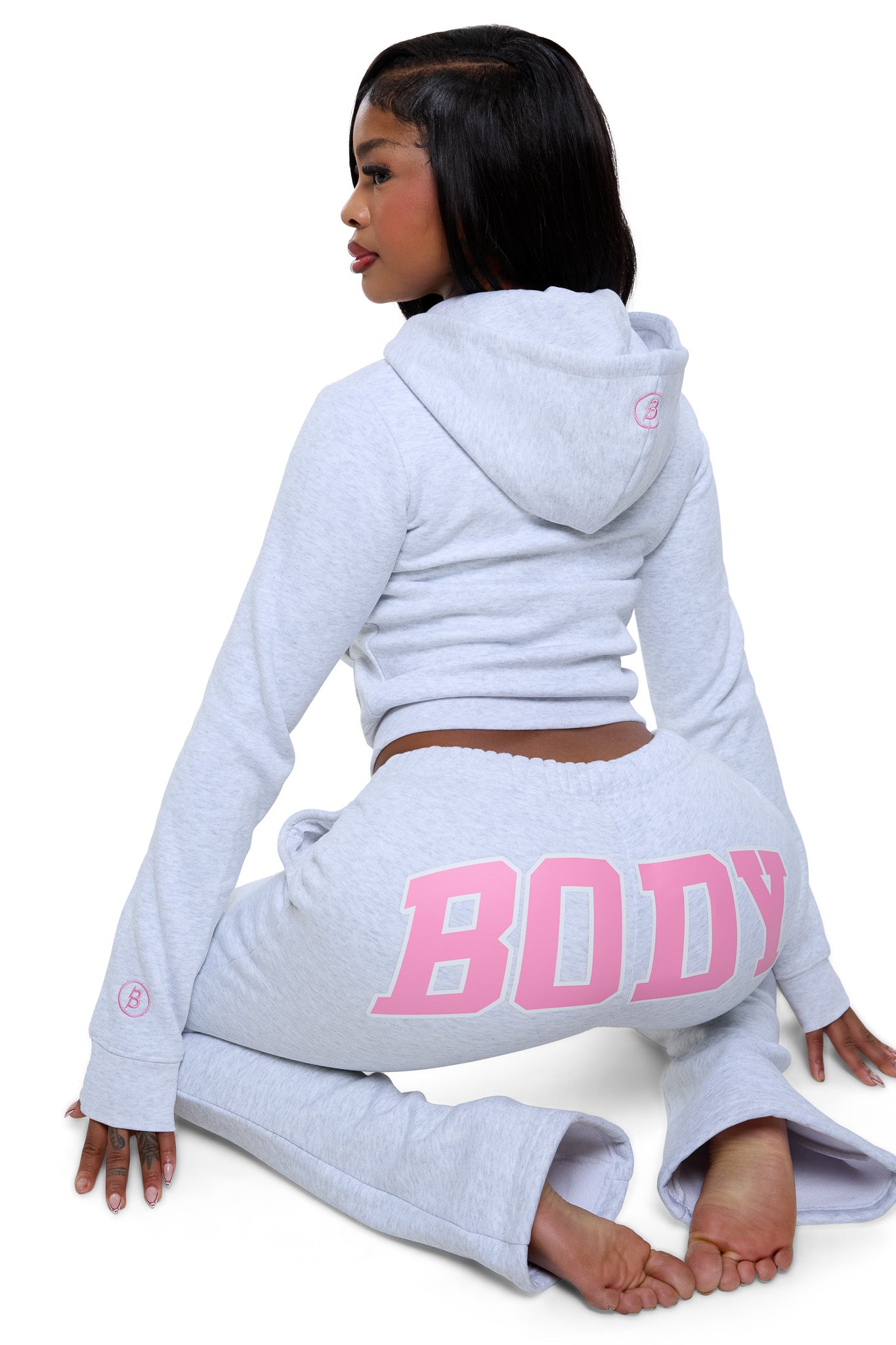 BACKSHOT HOODIE 2.0 (HEATHER GREY/PINK)