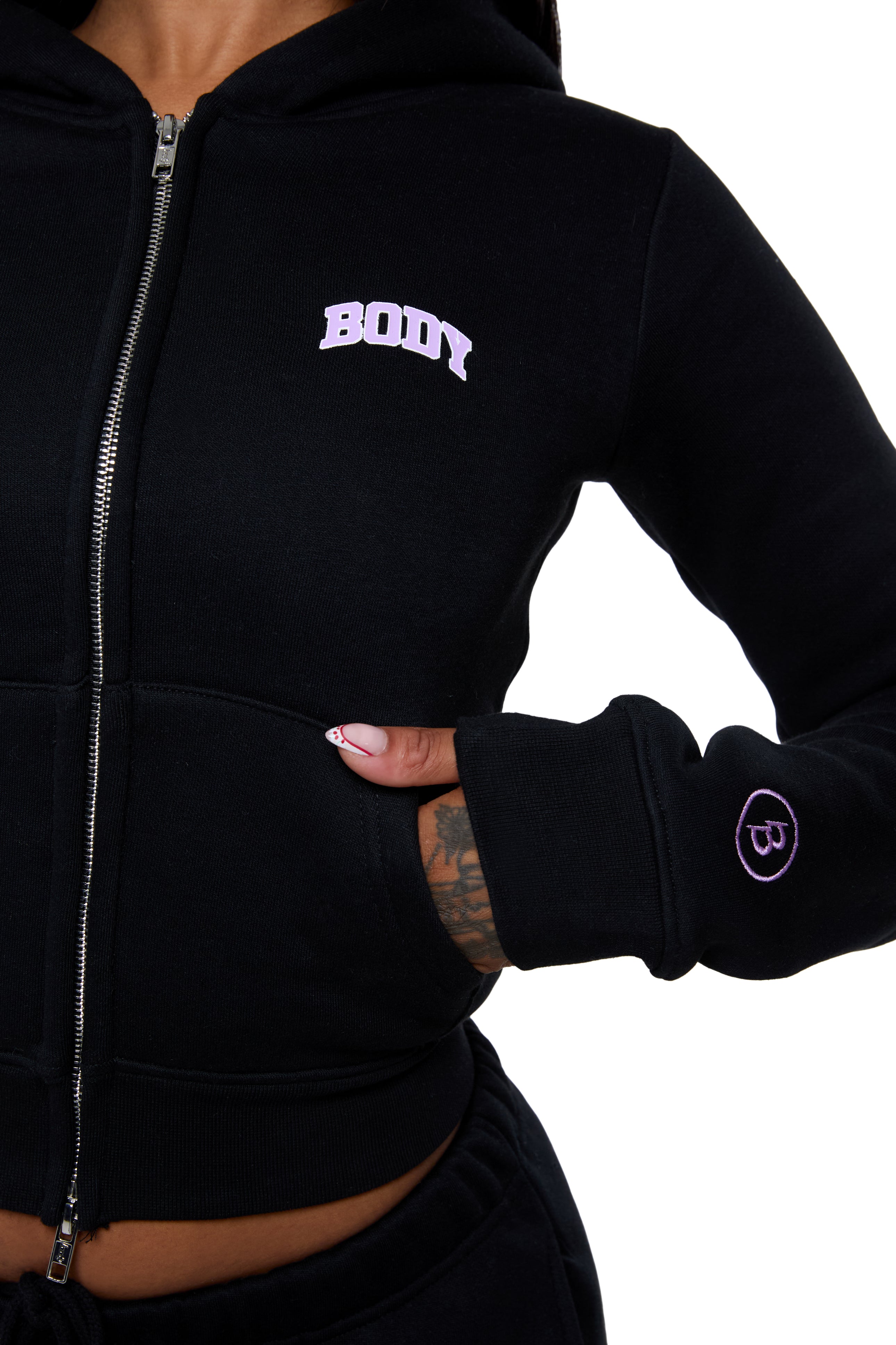 BACKSHOT HOODIE 2.0 (BLACK/PURPLE)