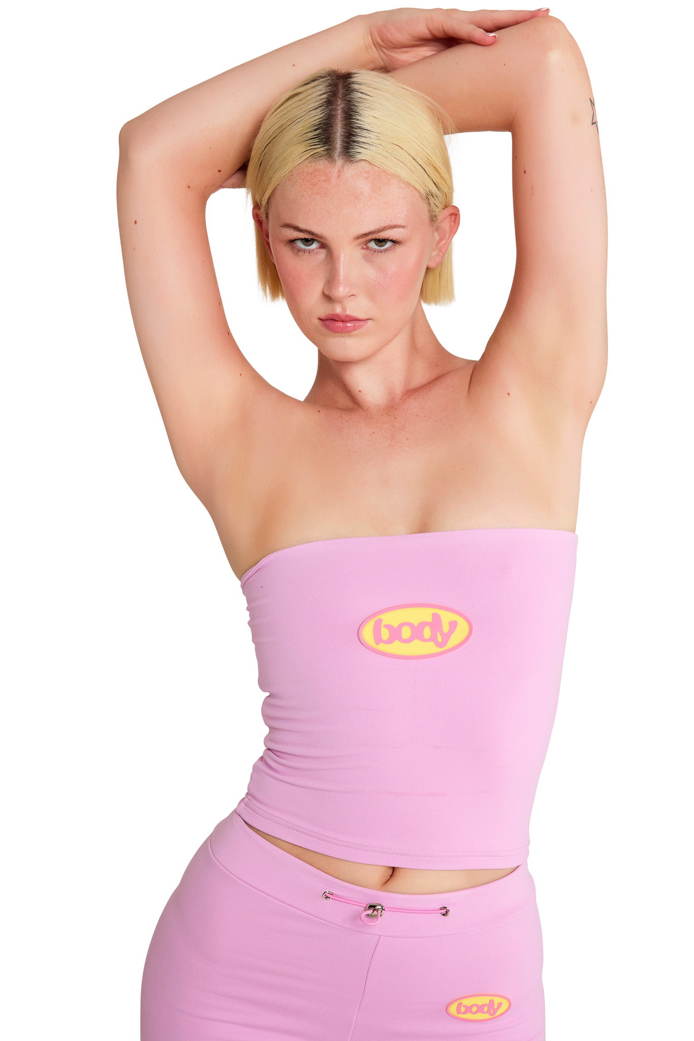 "IT GIRL" TUBE TOP (SHERBERT PINK/YELLOW)