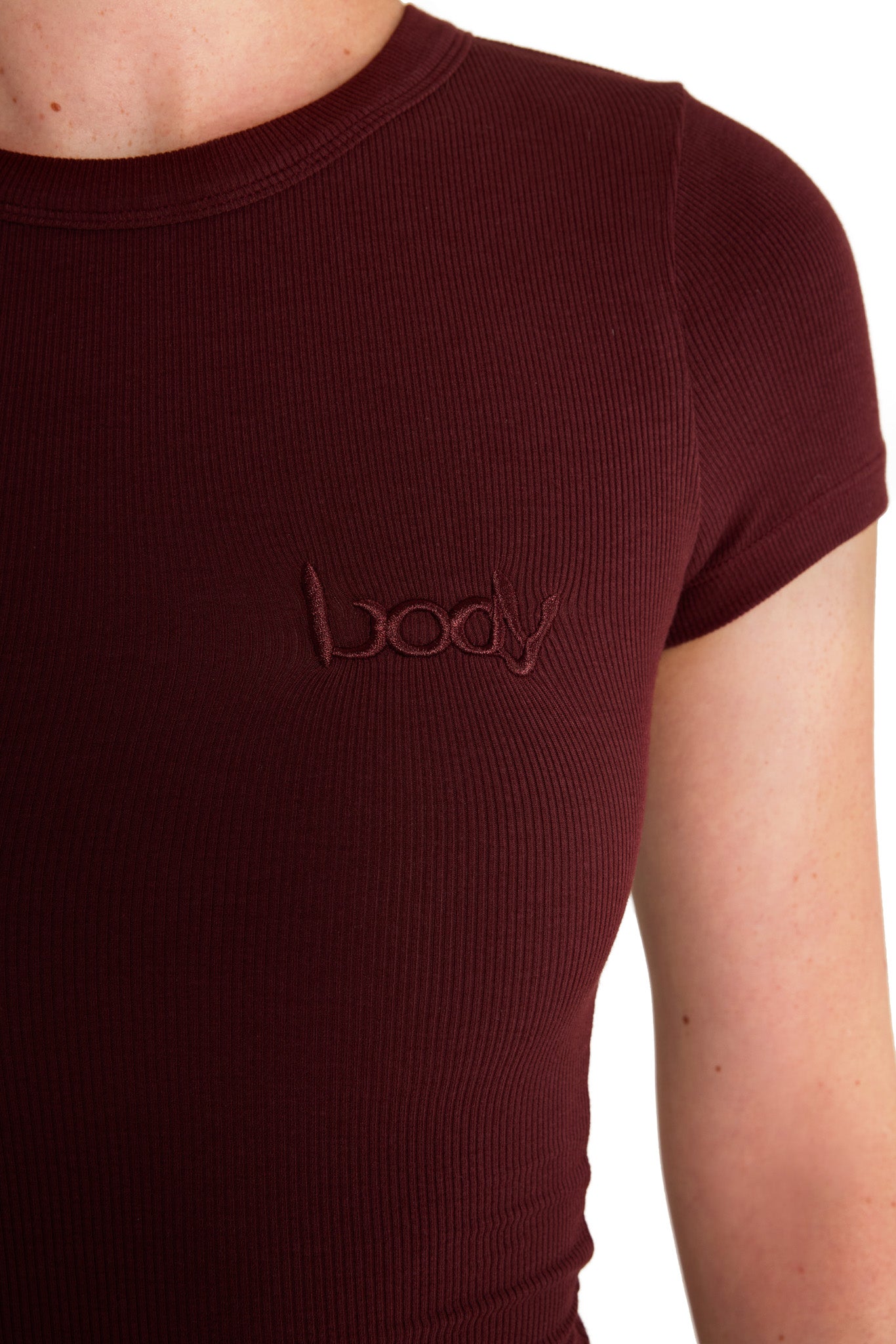 RIBBED SHIRT ESSENTIAL (BORDEAUX)