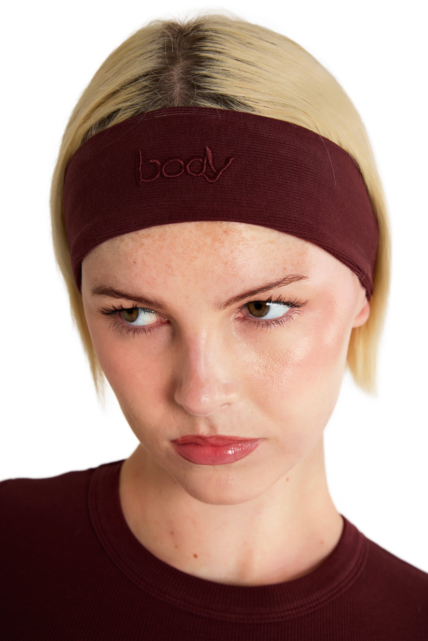 RIBBED HEADBAND ESSENTIAL (BORDEAUX)