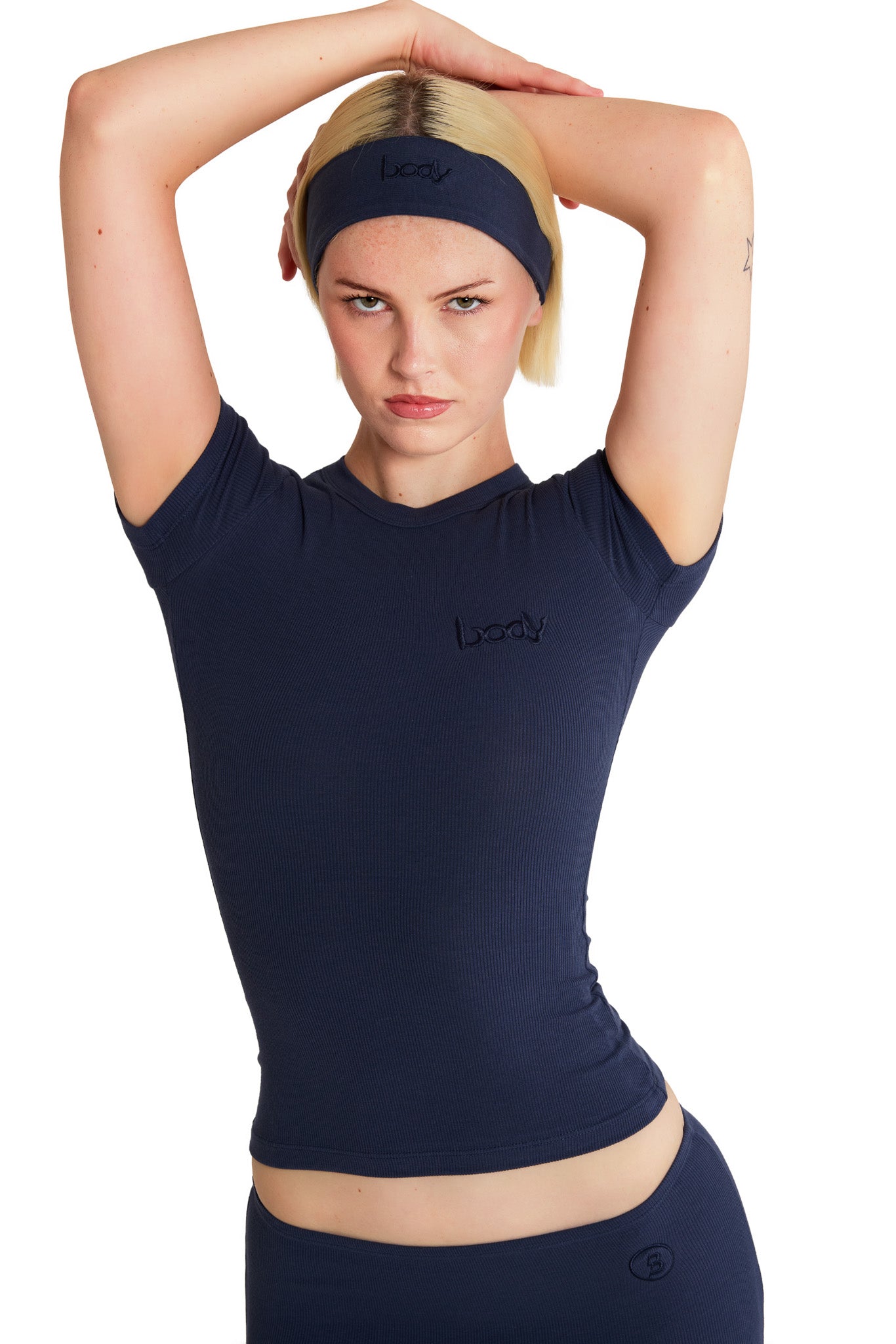 RIBBED HEADBAND ESSENTIAL (NAVY)