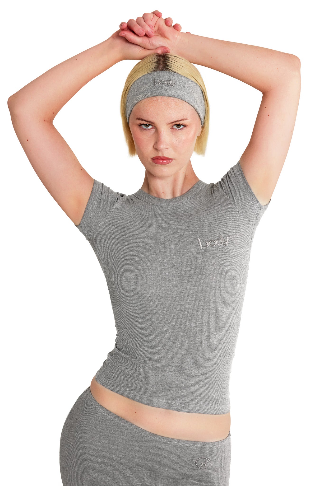 RIBBED HEADBAND ESSENTIAL (HEATHER GREY)