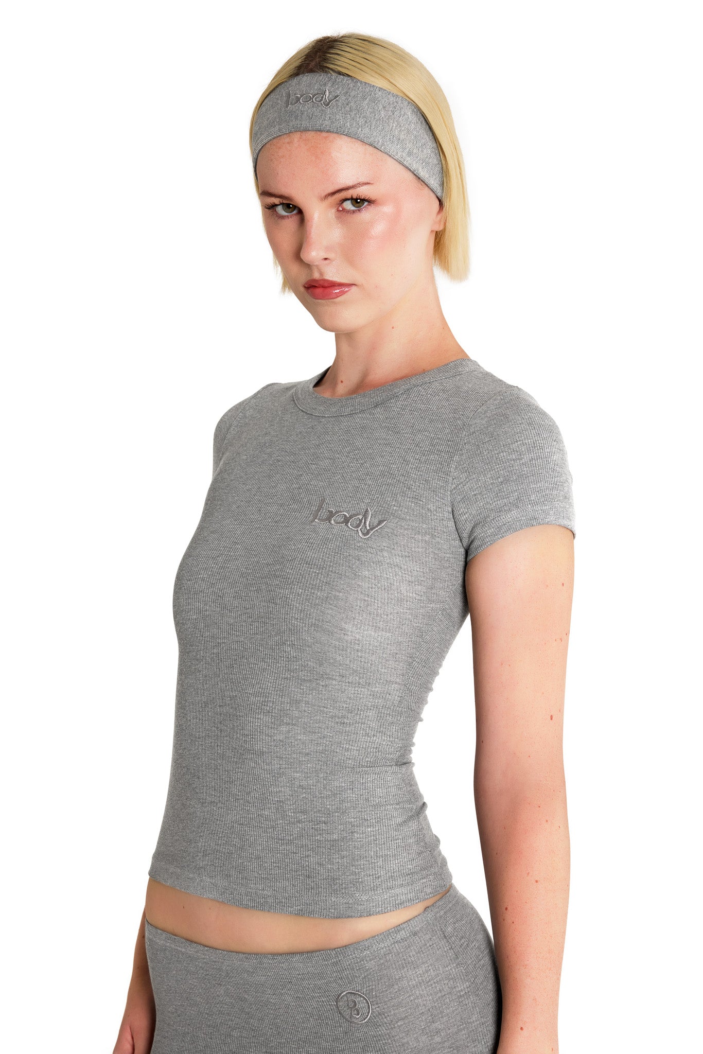 RIBBED SHIRT ESSENTIAL (HEATHER GREY)