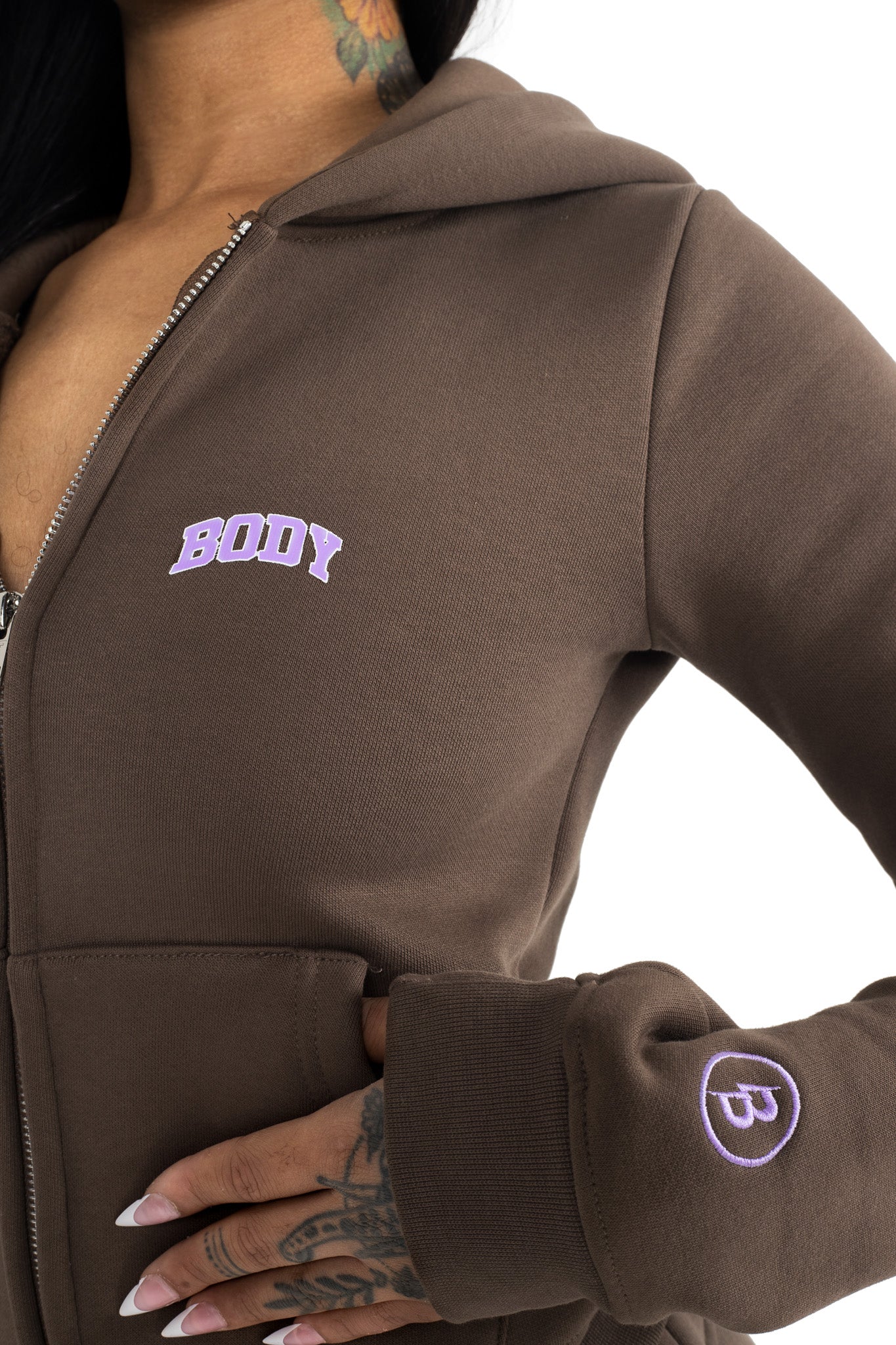 BACKSHOT HOODIE 2.0 (BROWN/LAVENDER)