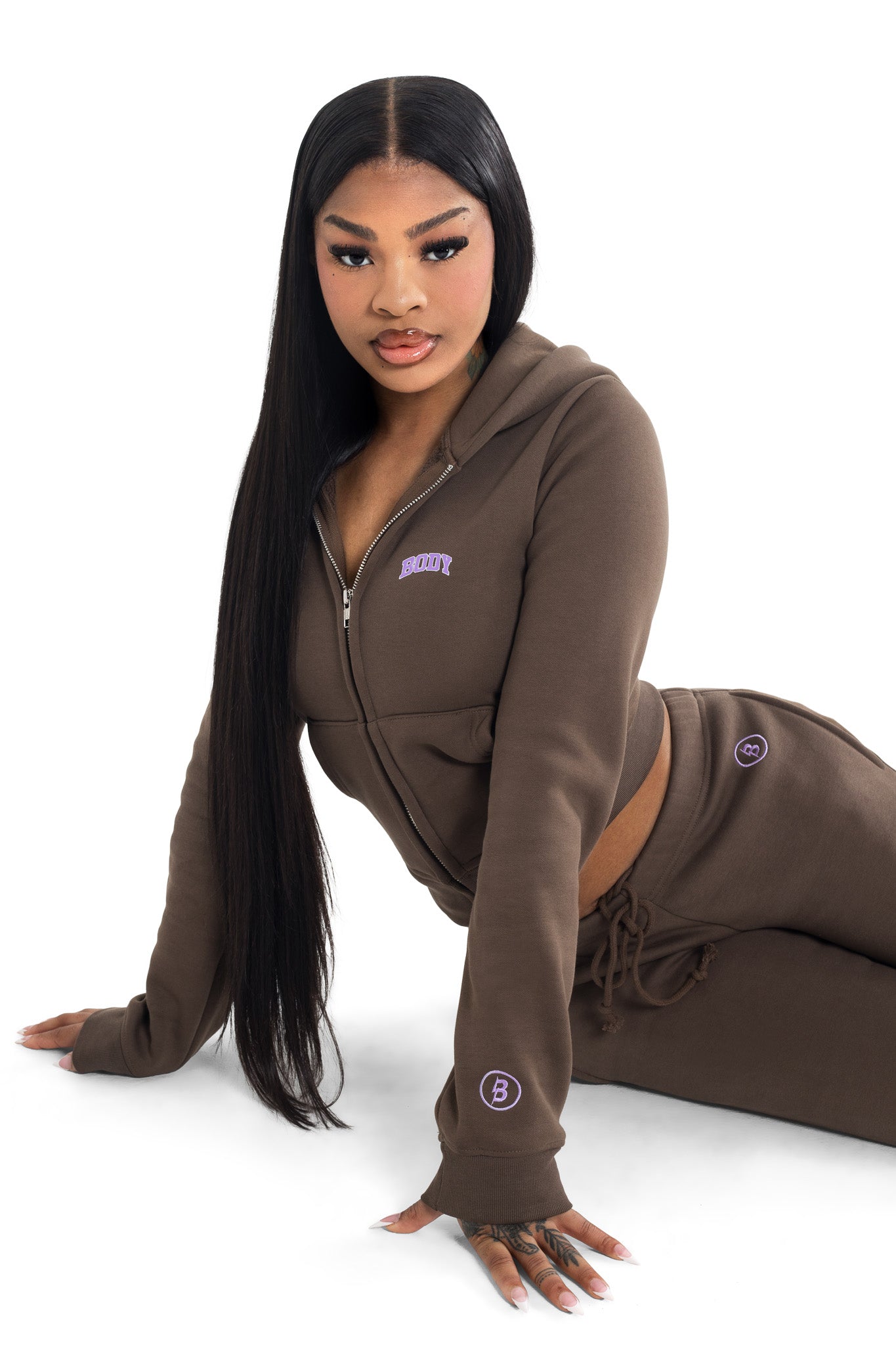 BACKSHOT HOODIE 2.0 (BROWN/LAVENDER)