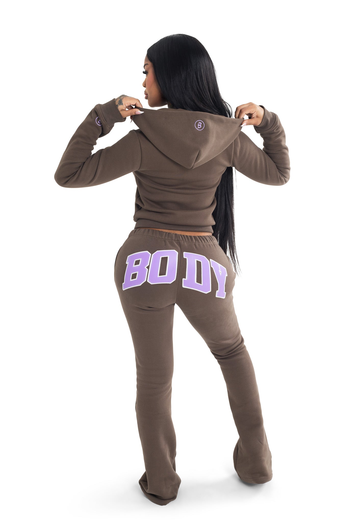 BACKSHOT HOODIE 2.0 (BROWN/LAVENDER)