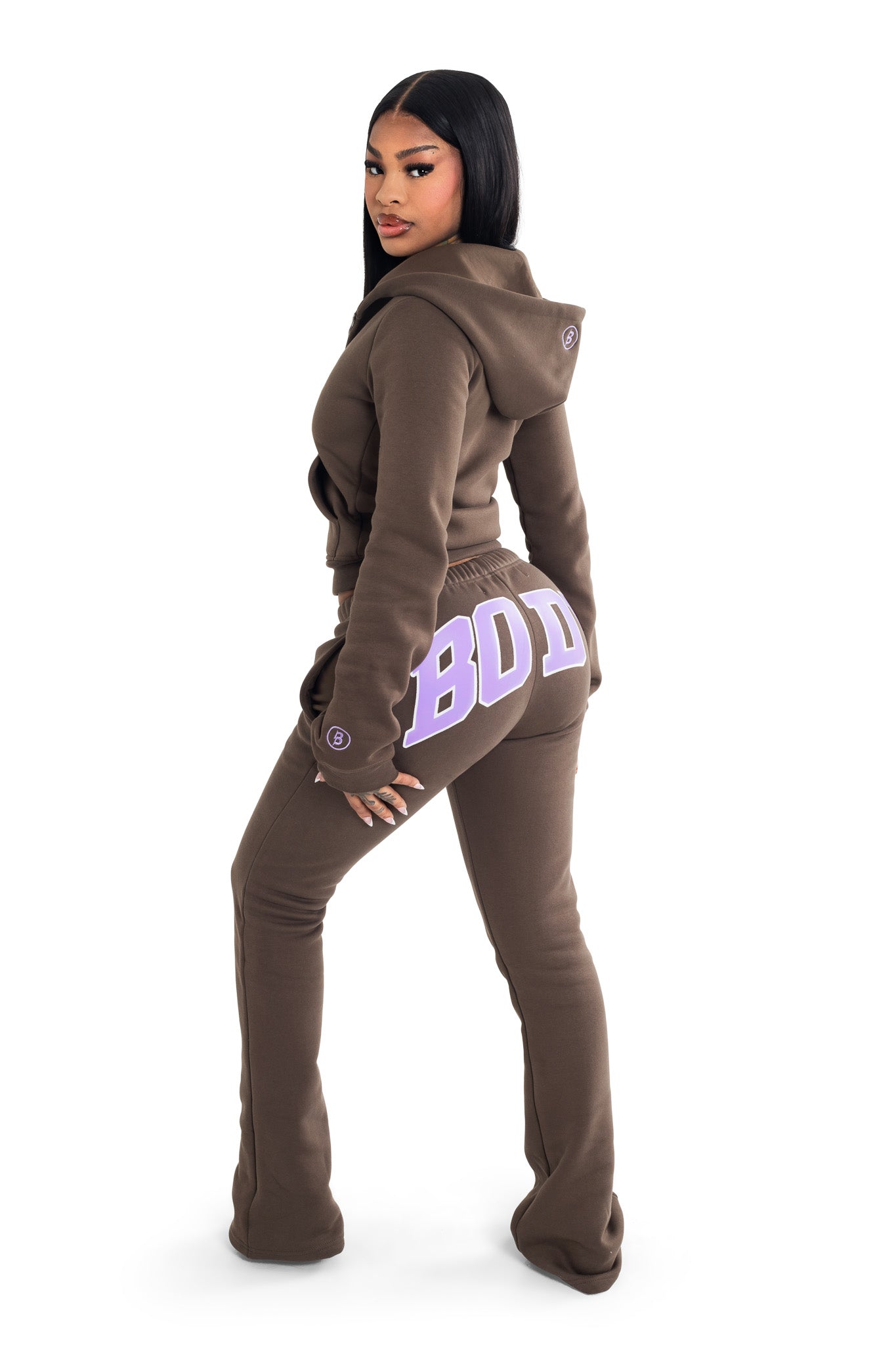 BACKSHOT SWEATPANTS 2.0 (BROWN/LAVENDER)