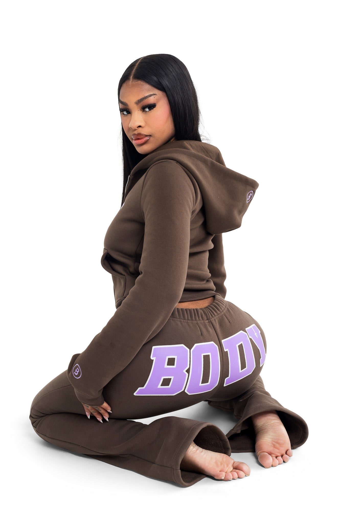 BACKSHOT HOODIE 2.0 (BROWN/LAVENDER)