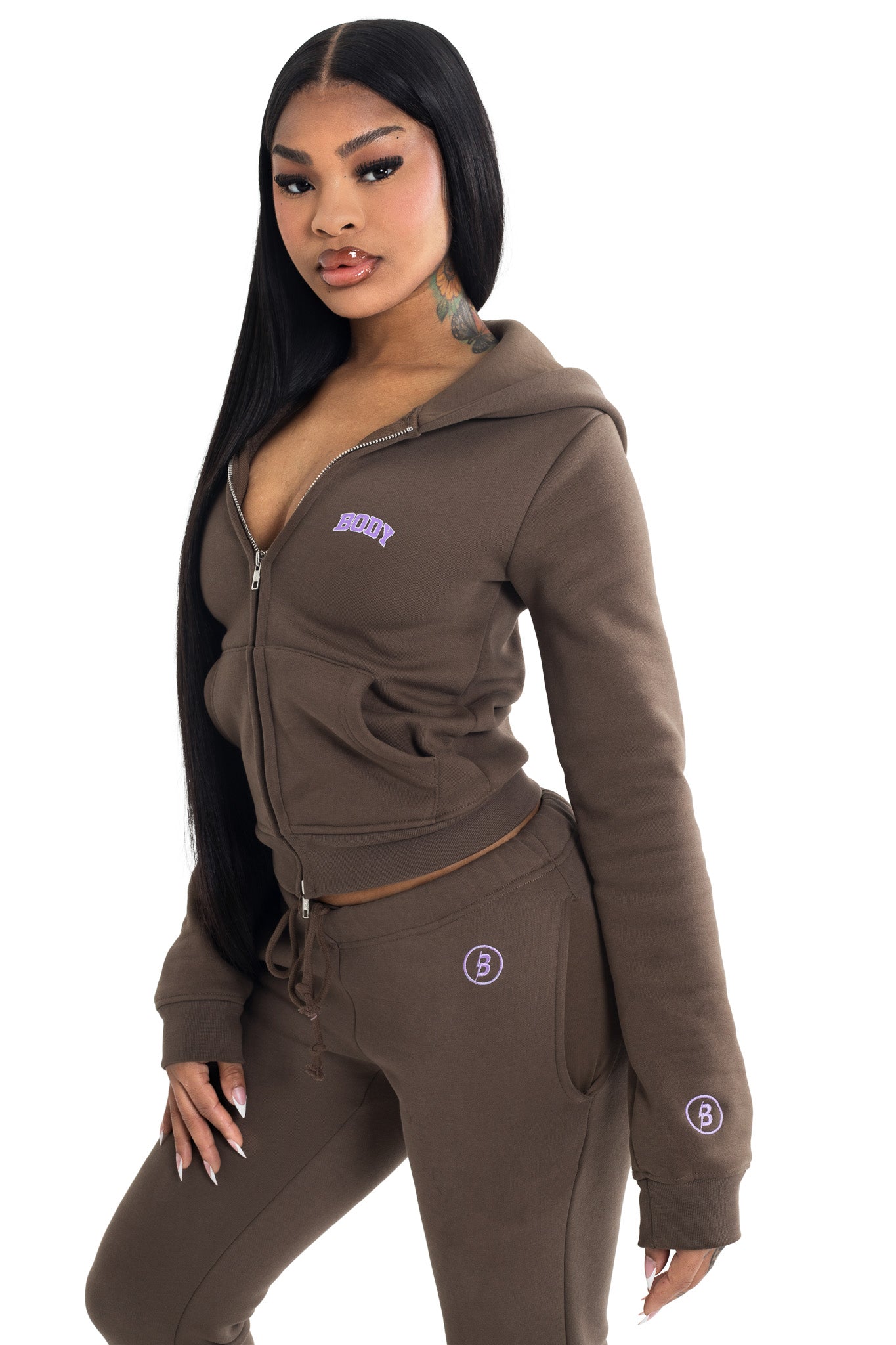 BACKSHOT HOODIE 2.0 (BROWN/LAVENDER)