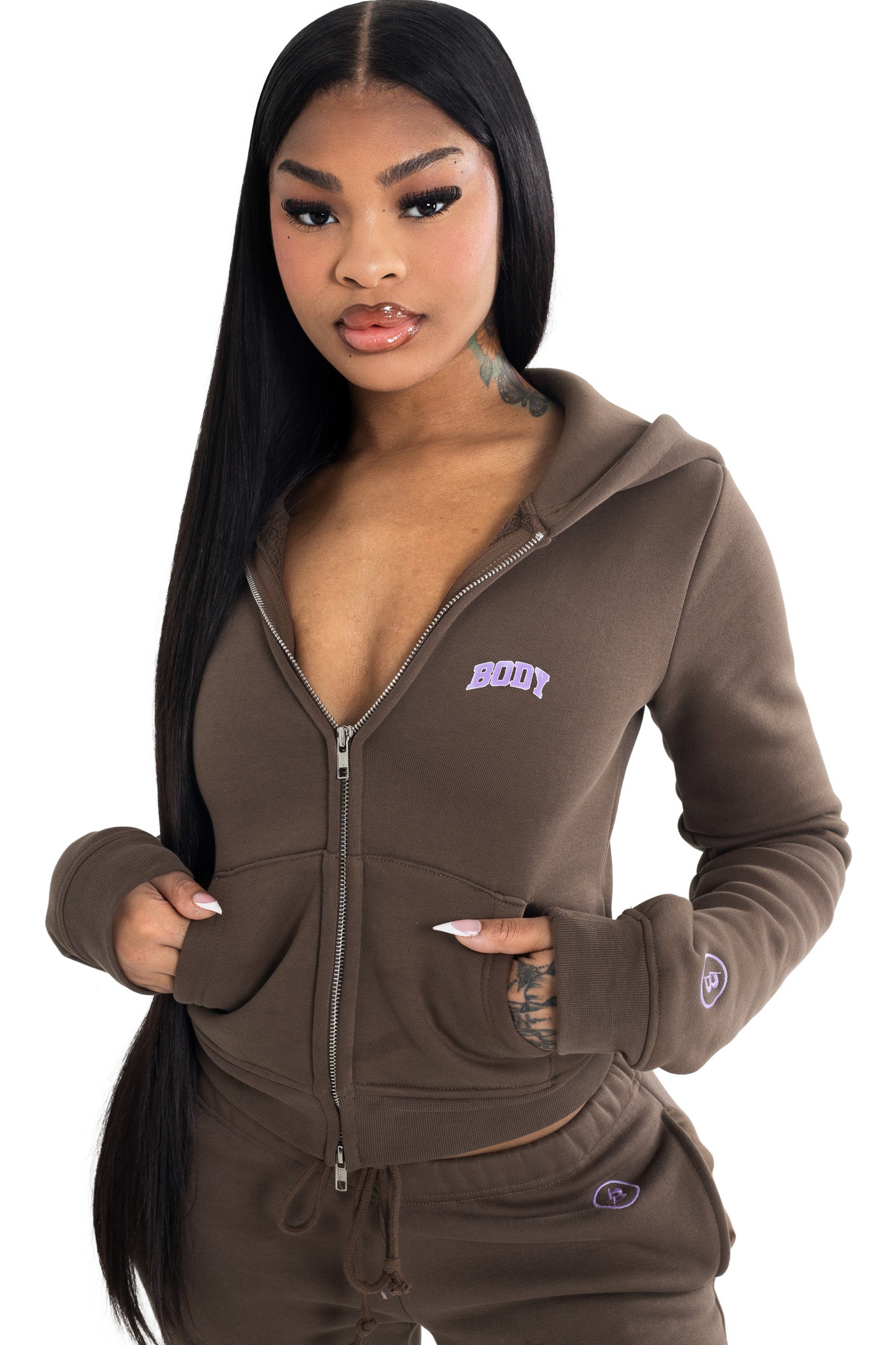 BACKSHOT HOODIE 2.0 (BROWN/LAVENDER)