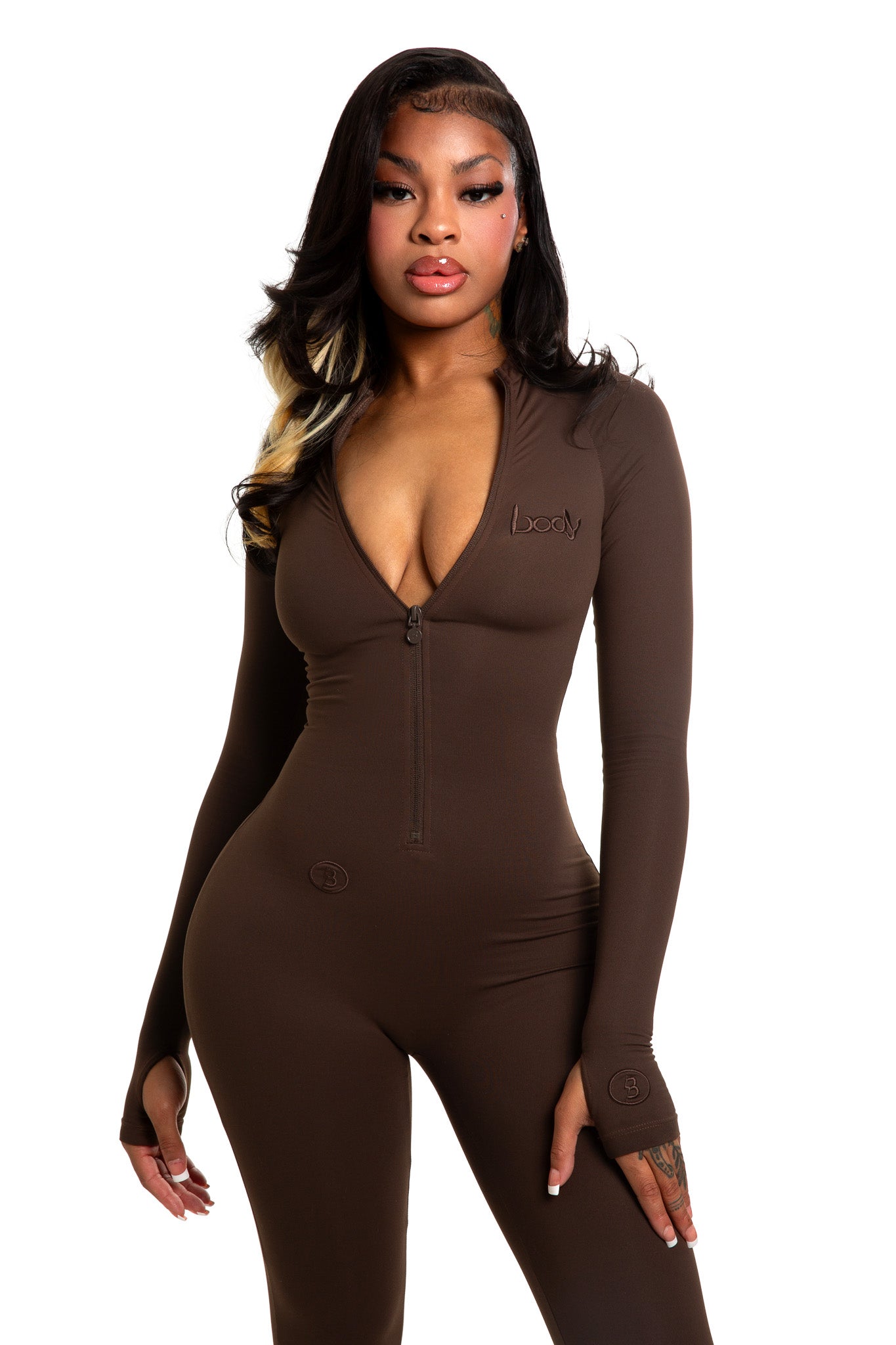 BASICS JUMPSUIT (CHOCOLATE BROWN)